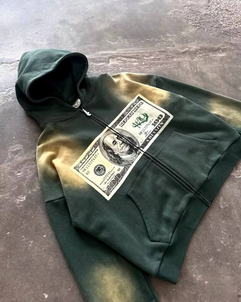 Japanese Brand × Vintage monochrome hoodie style : i love money Size US XL / EU 56 / 4 - 2 Thumbnail