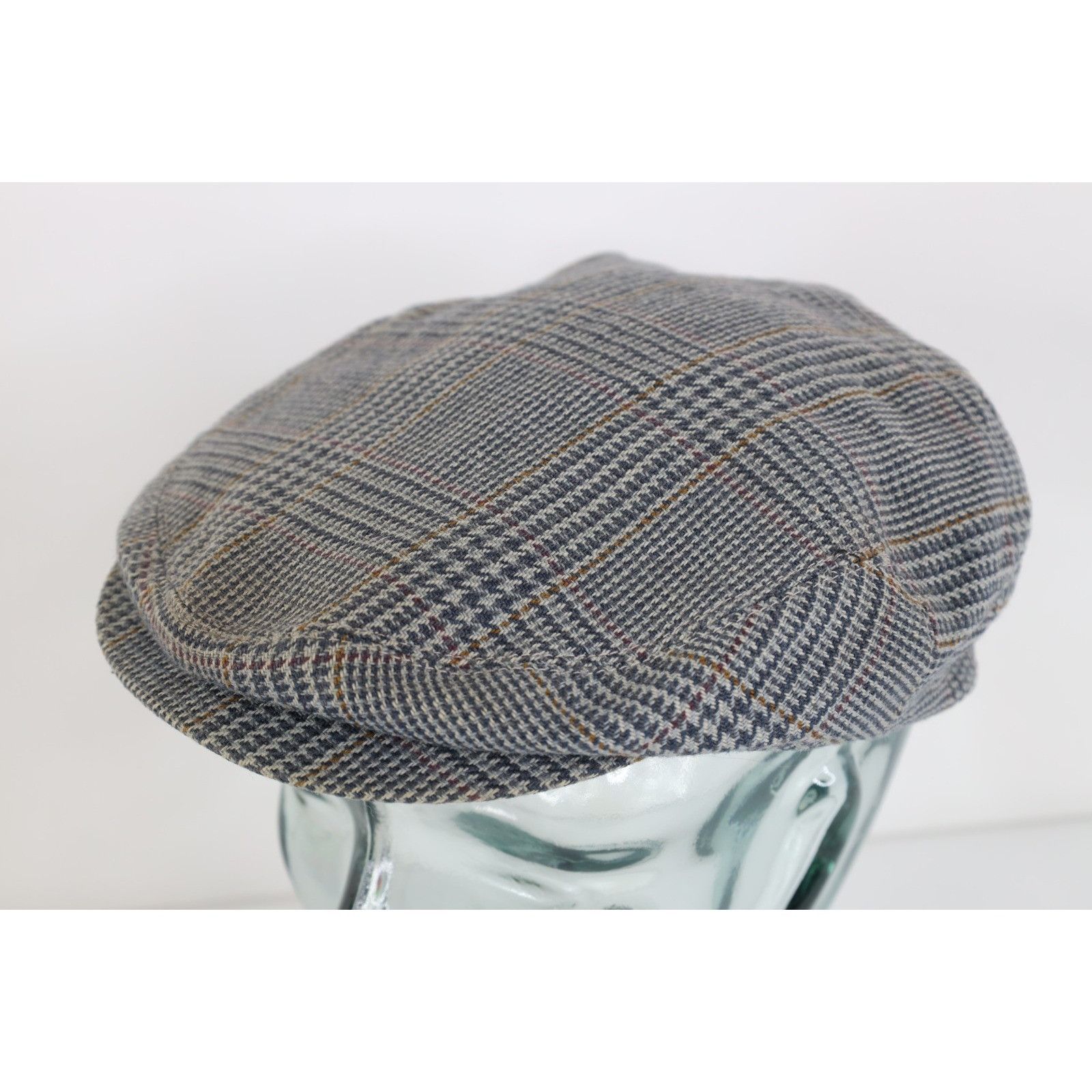 Vintage Vintage 90s Rockabilly Wool Houndstooth Newsboy Cabbie Hat Size ONE SIZE - 1 Thumbnail