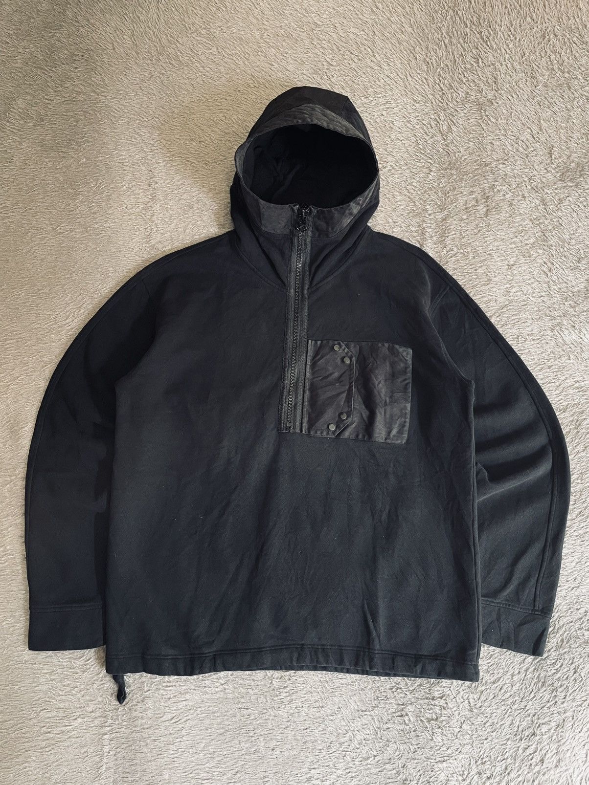 Ten C Ten C snap pocket halfzip hoodie hybrid suede Size US L / EU 52-54 / 3 - 3 Thumbnail