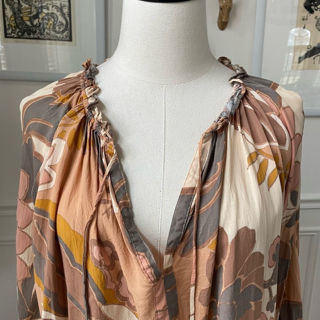 Other Vici Tomar Floral Peasant Top Terracotta Mocha Ivory S Size S / US 4 / IT 40 - 3 Thumbnail
