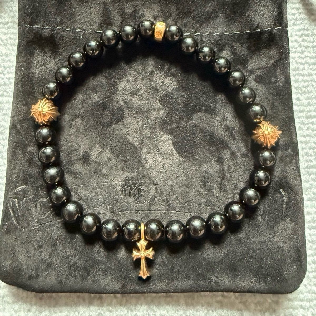 Chrome Hearts Chrome Hearts 22k Black Beads Bracelet Large Size Size ONE SIZE - 3 Thumbnail