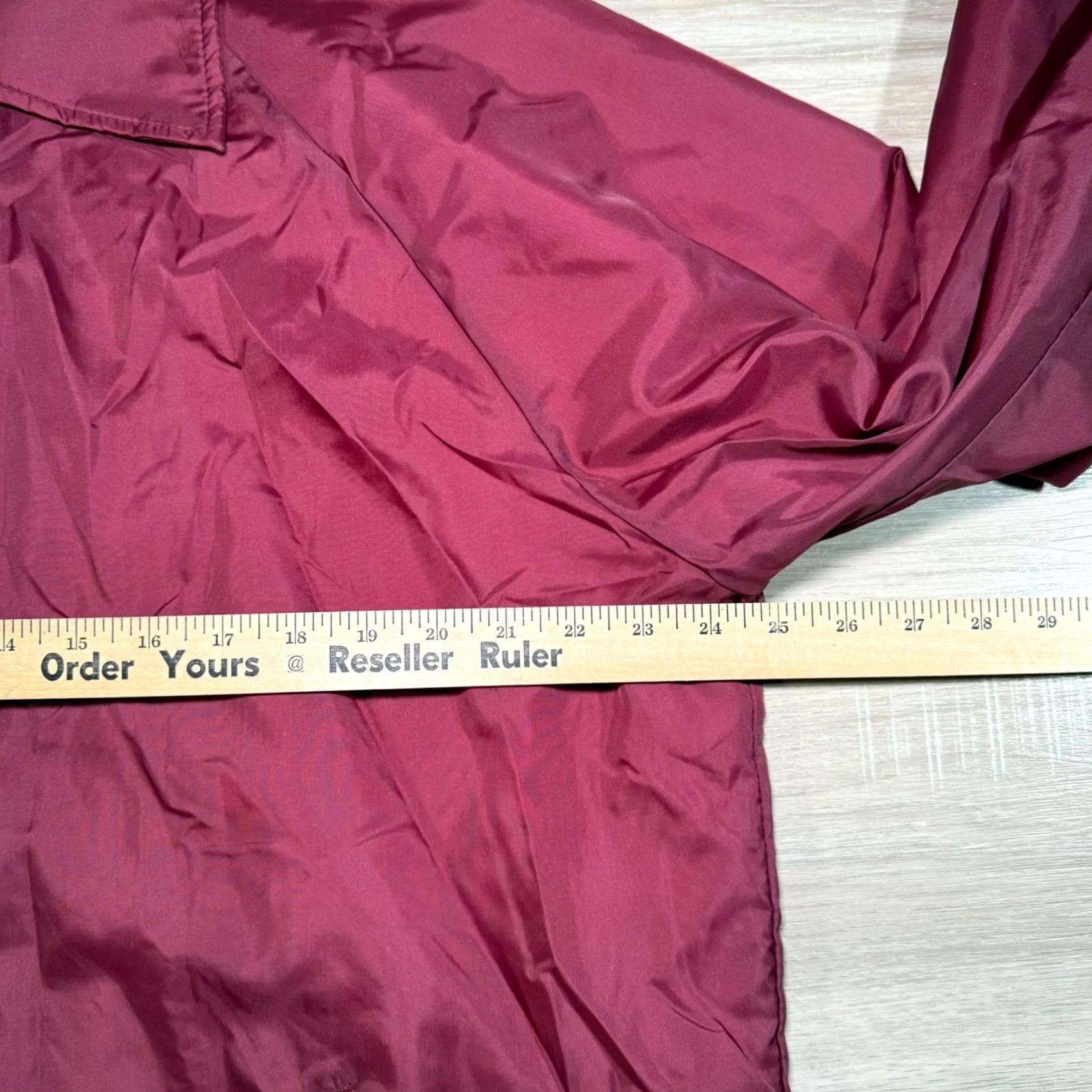 Sears VINTAGE Sears Barn Coat Jacket Mens Size Large Tall Maroon Lined Nylon 1970s Size US L / EU 52-54 / 3 - 8 Thumbnail
