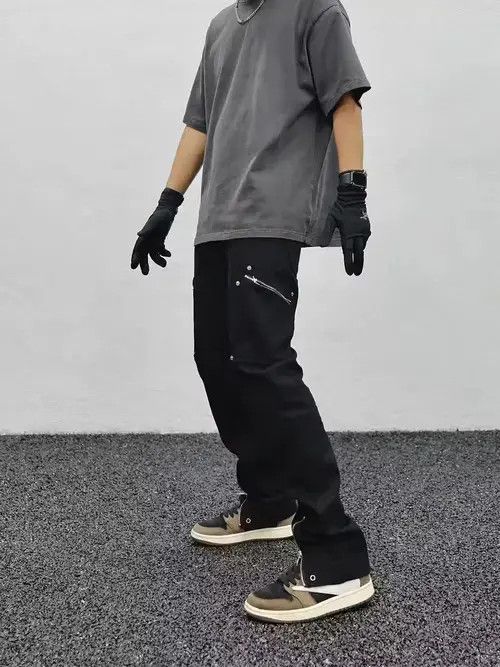 Other zipper punk cargo utility pants Size US 32 / EU 48 - 3 Thumbnail