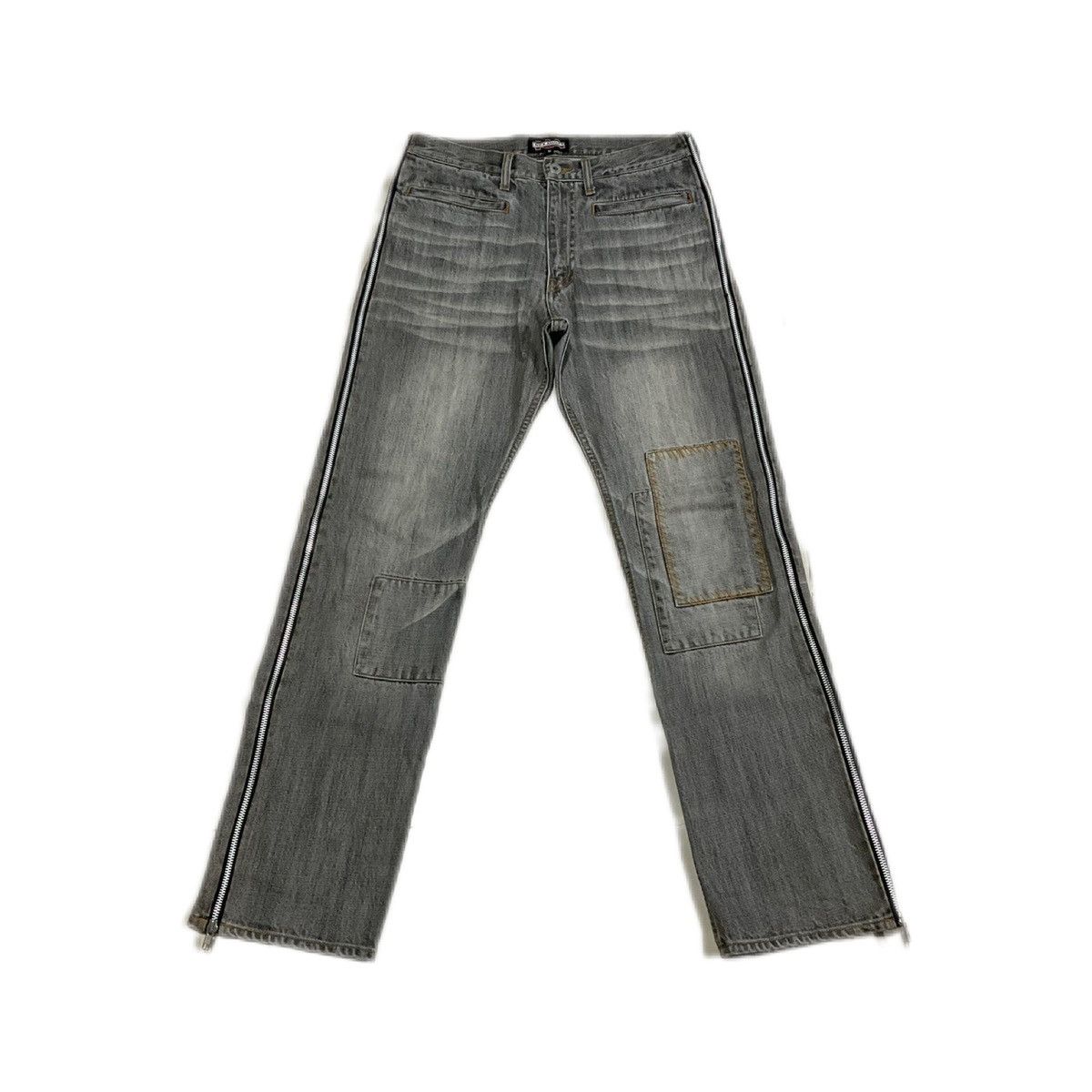 Hysteric Glamour × Japanese Brand × Le Grande Bleu (L.G.B.) 🔥Sick Y2K Nick Ashley Zipper Flared Denim Size US 30 / EU 46 - 3 Thumbnail