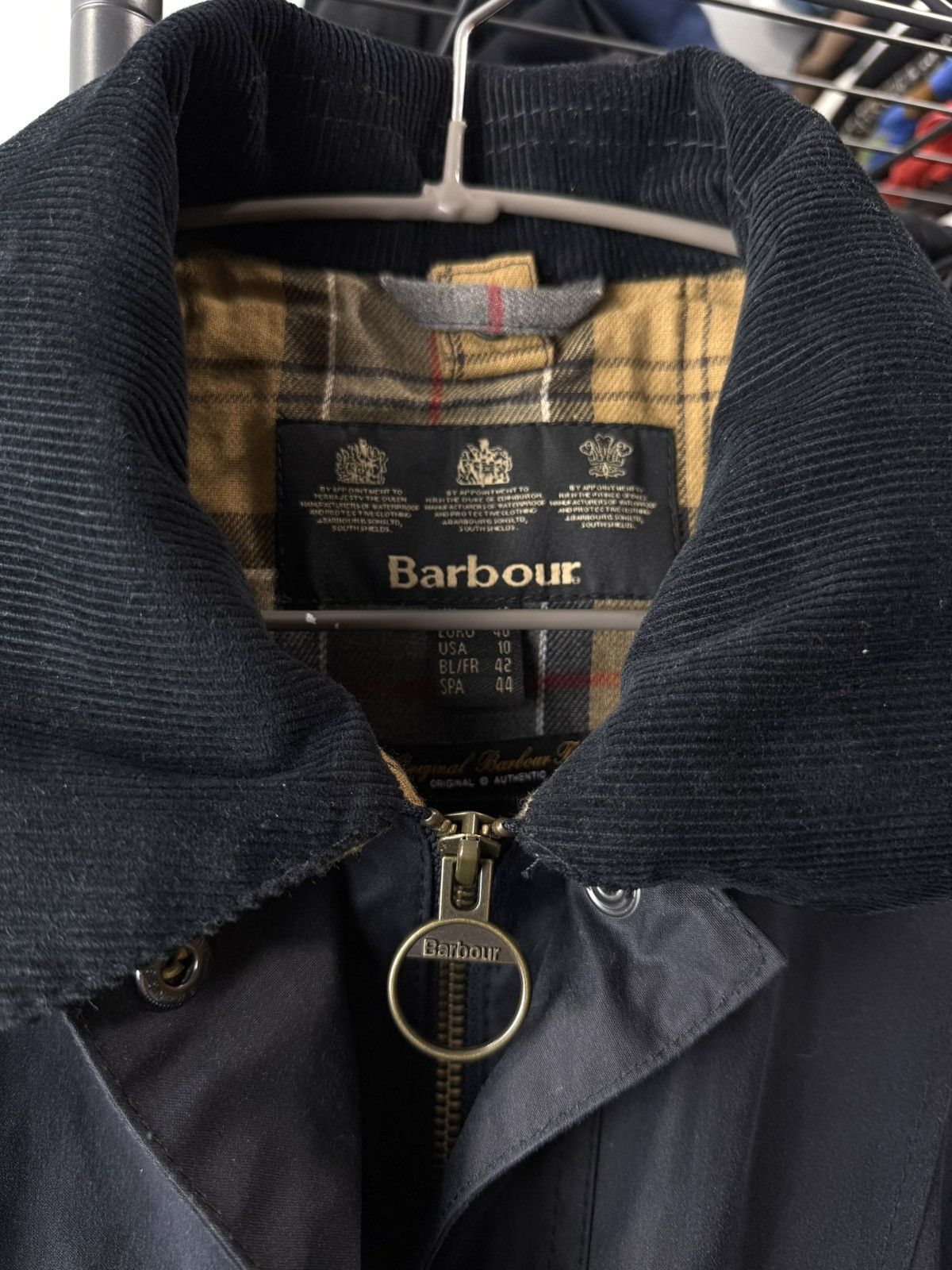 Barbour 💥 Rare! Vintage Barbour Wax Jacket Navy Blue Size M / US 6-8 / IT 42-44 - 7 Thumbnail