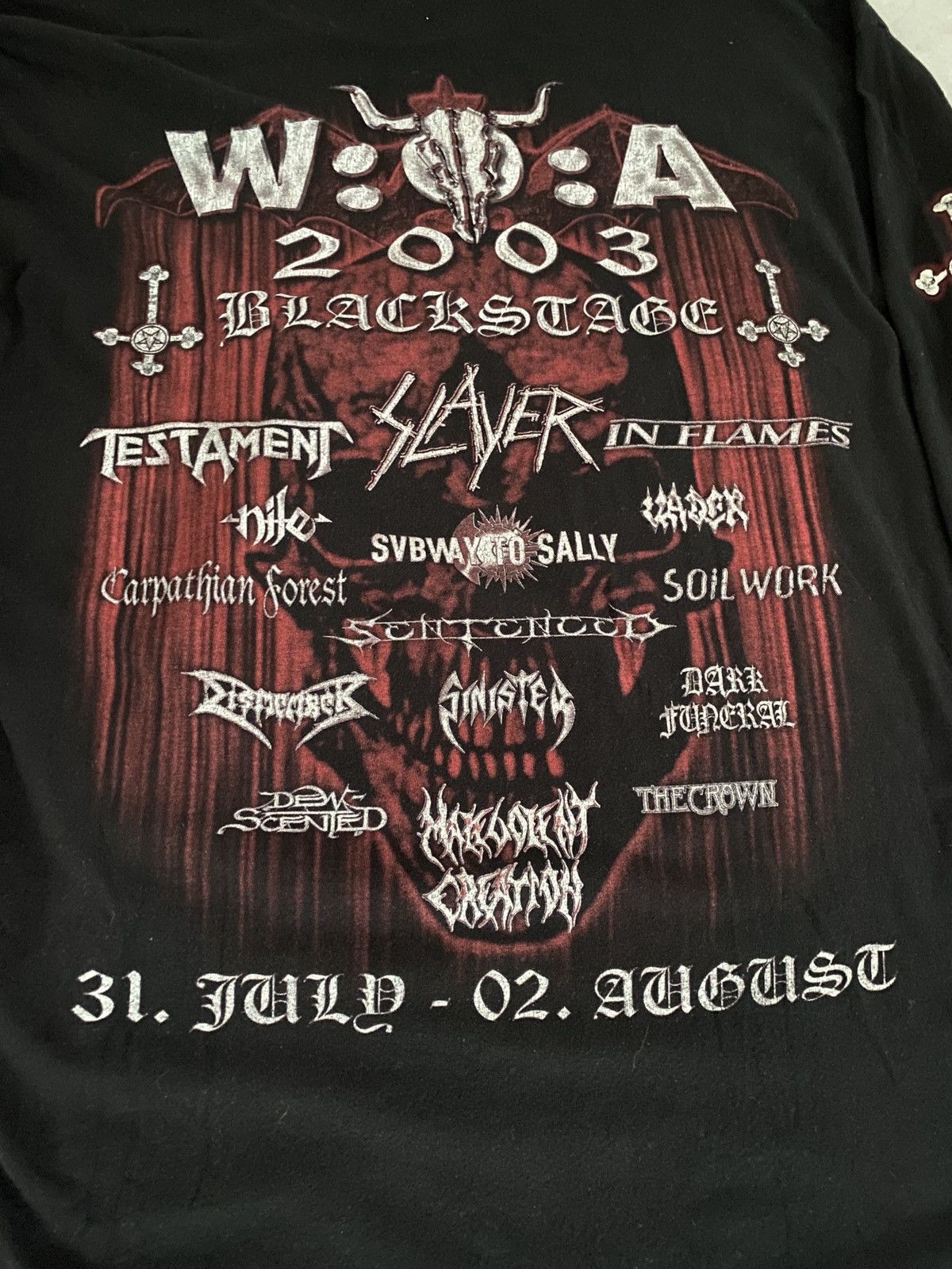 Band Tees Vintage Rare WOA 2003 Vintage Wacken Metal Band Tee Size US XL / EU 56 / 4 - 5 Thumbnail
