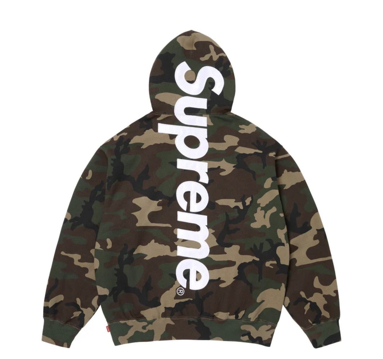 Supreme Supreme Satin Appliqué Hooded Sweatshirt Camo Medium Size US M / EU 48-50 / 2 - 1 Thumbnail