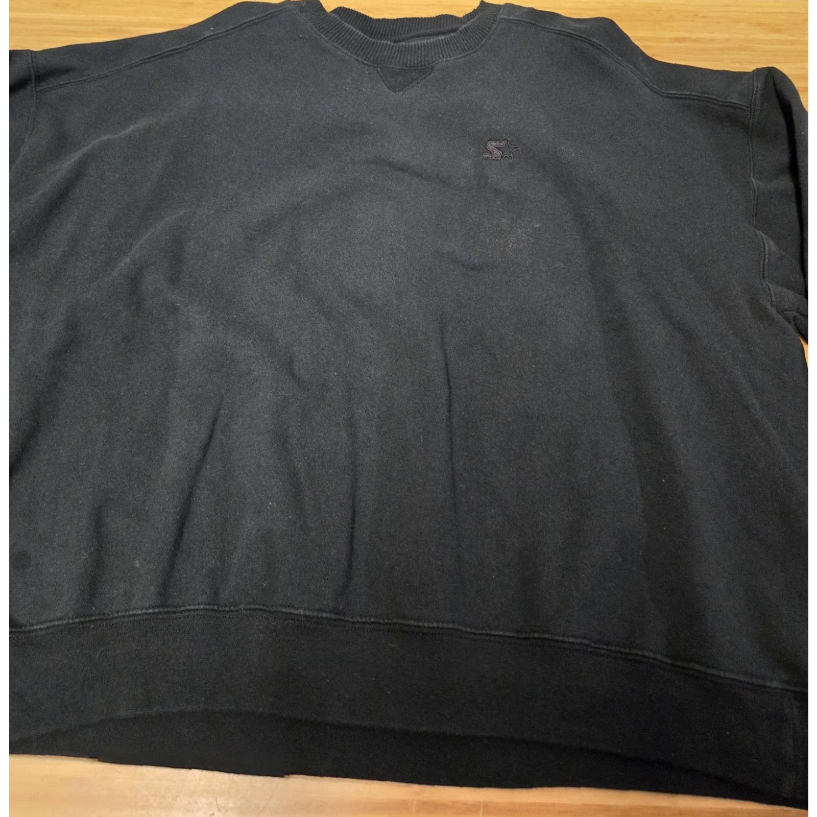 Starter Starter Sweatshirt Pullover Mens XL Black Heavyweight Crewneck V Stitch Pro 80 Logo Embroidered S View Size US XL / EU 56 / 4 - 4 Thumbnail