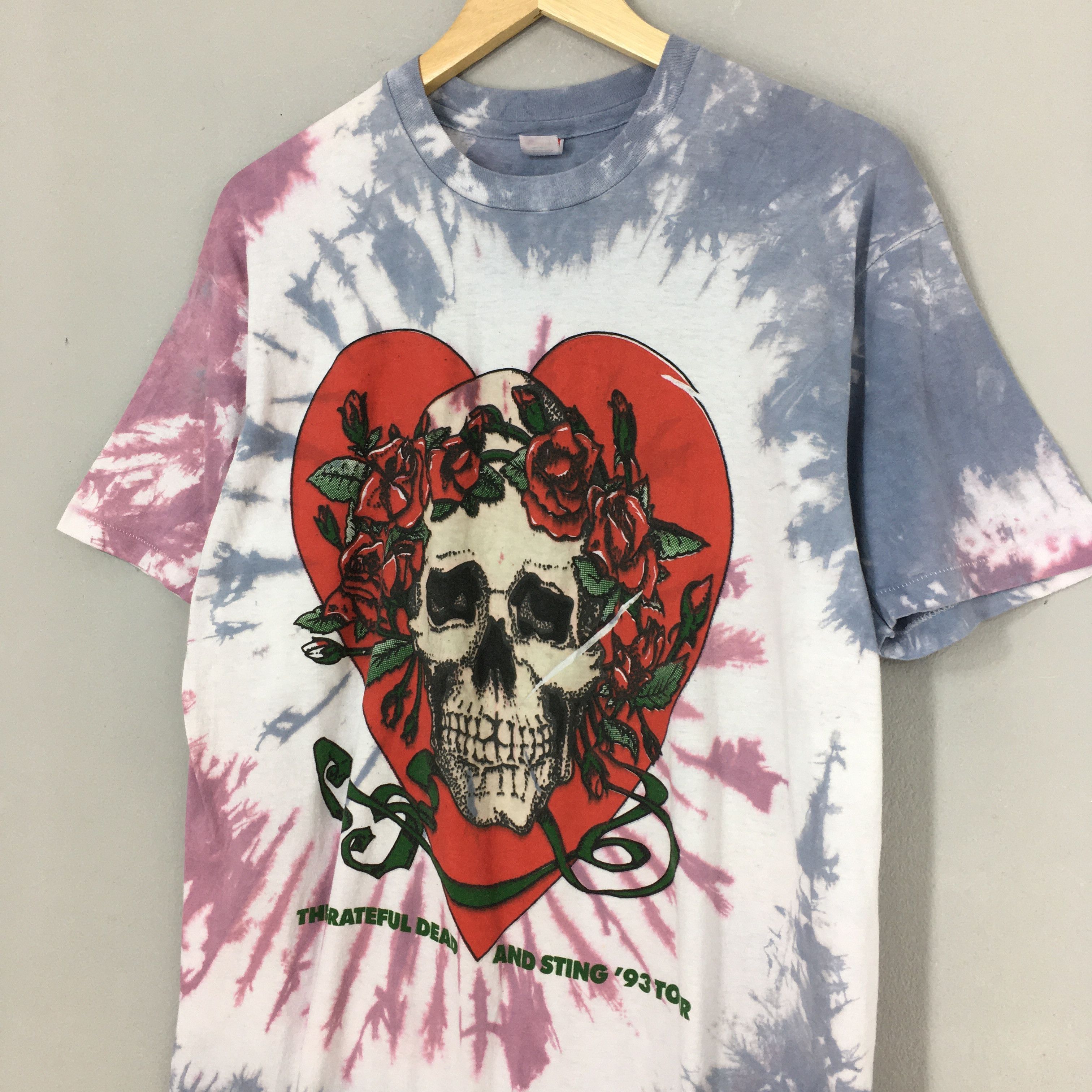 Band Tees × Grateful Dead × Vintage Vintage 90s Grateful Dead American Tour Tie Dye Tshirt XL Size US XL / EU 56 / 4 - 3 Thumbnail