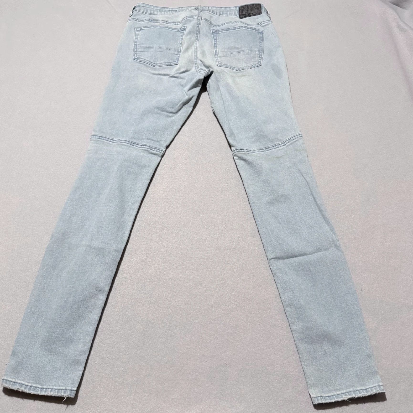 Pacsun Pacsun Biker Skinny Jeans Men Denim Active Stretch Distressed - 32x32 Blue 5-Pocket 32x32 Jeans Size US 32 / EU 48 - 2 Thumbnail