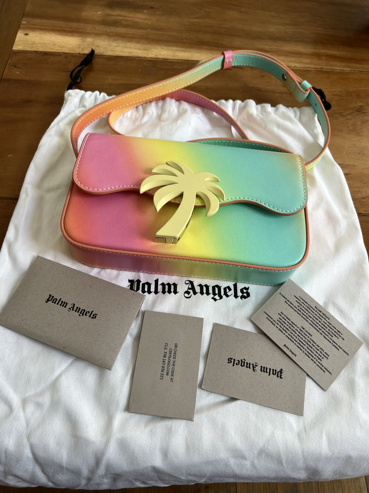 Palm Angels Palm Angels "Palm Beach shoulder bag in rainbow calf leather Size ONE SIZE - 6 Thumbnail