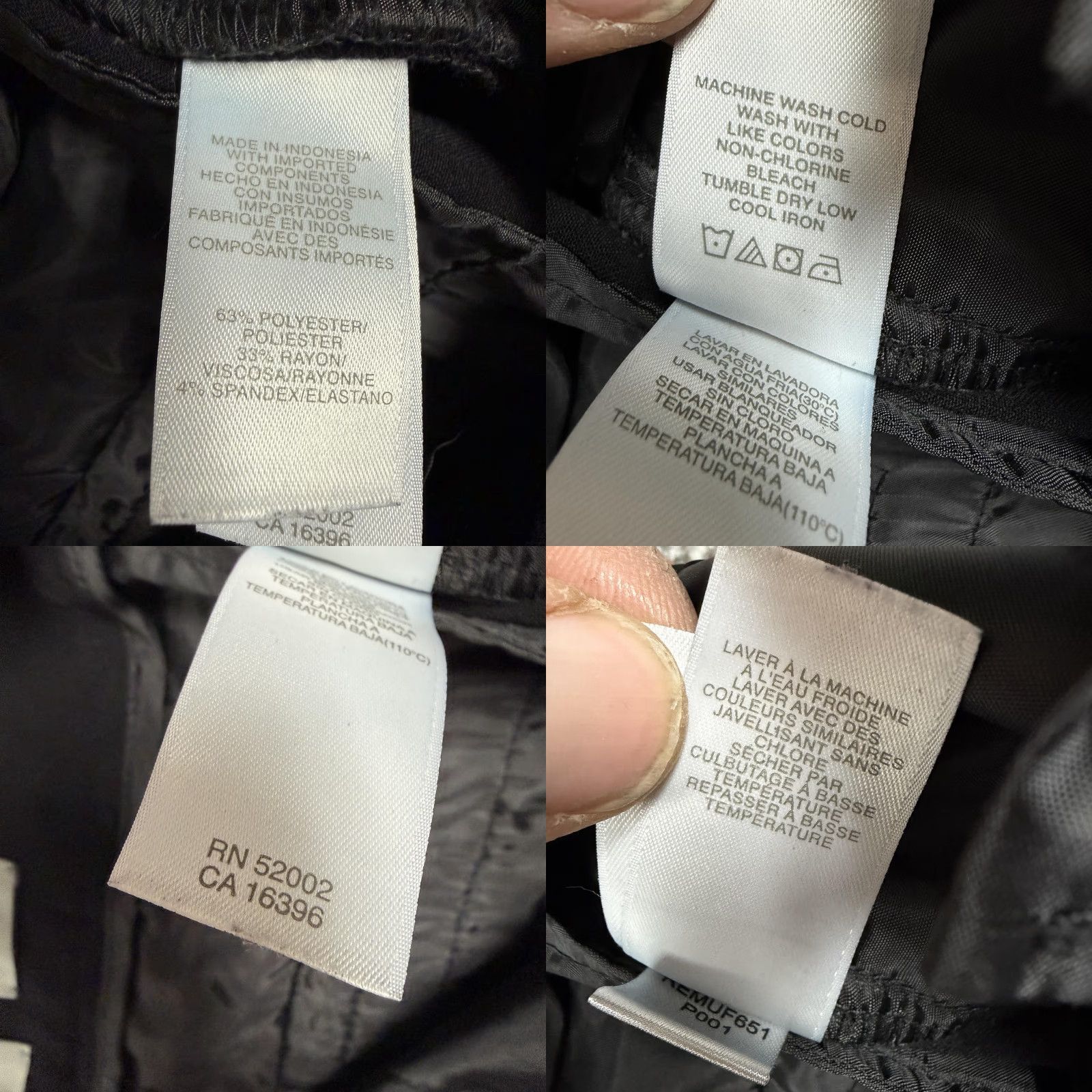 Liz Claiborne Liz Claiborne Dress Pants Womens 8 Black Straight Leg Stretch Twill Office Business Casual Size 30" / US 8 / IT 44 - 8 Thumbnail