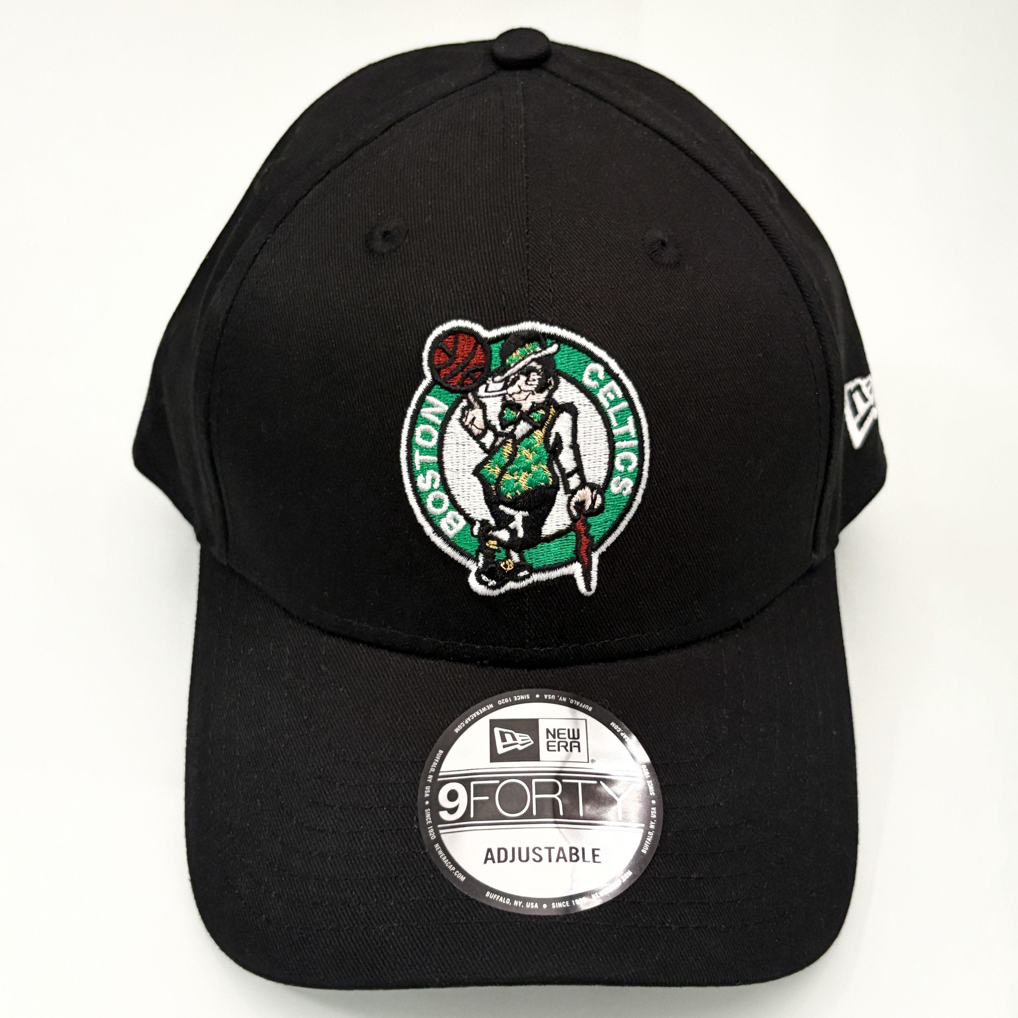 New Era New Era Boston Celtics 9FORTY Black Strapback Adjustable Hat Size ONE SIZE - 1 Thumbnail