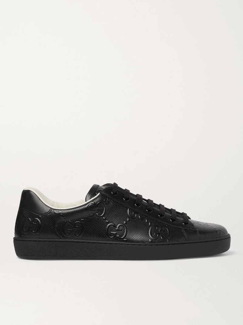 O1s1r1hb0726 Ace Gg Embossed Sneakers In Black, Men's (Size 15)