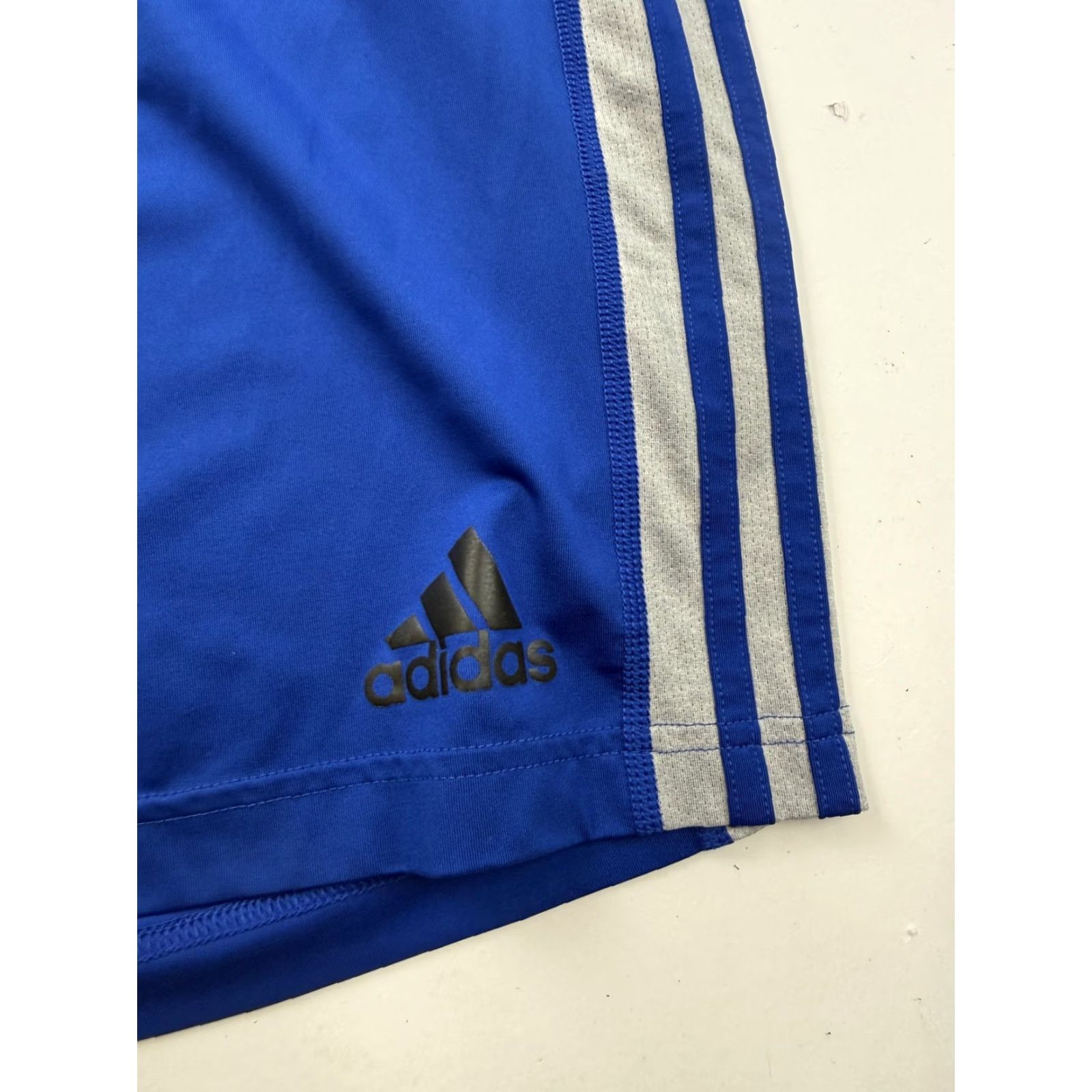 Adidas Adidas Shorts Mens Medium Blue Climalite 3 Stripe Athletic Training 11 Inseam Size US 31 - 2 Thumbnail