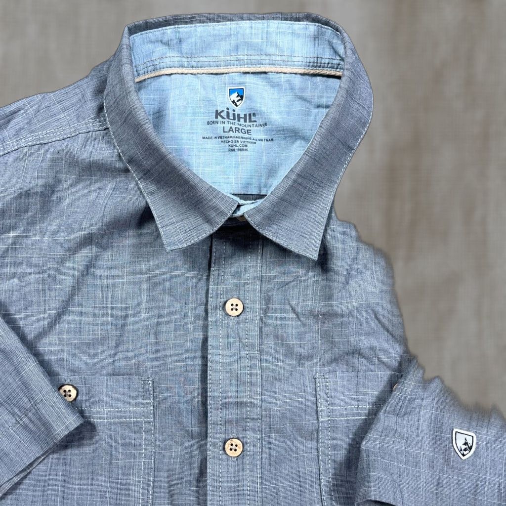Vintage Kuhl Shirt Men Large Gray Button Up Camp Hiking Pockets Outdoor Adult Cotton Size US L / EU 52-54 / 3 - 1 Thumbnail