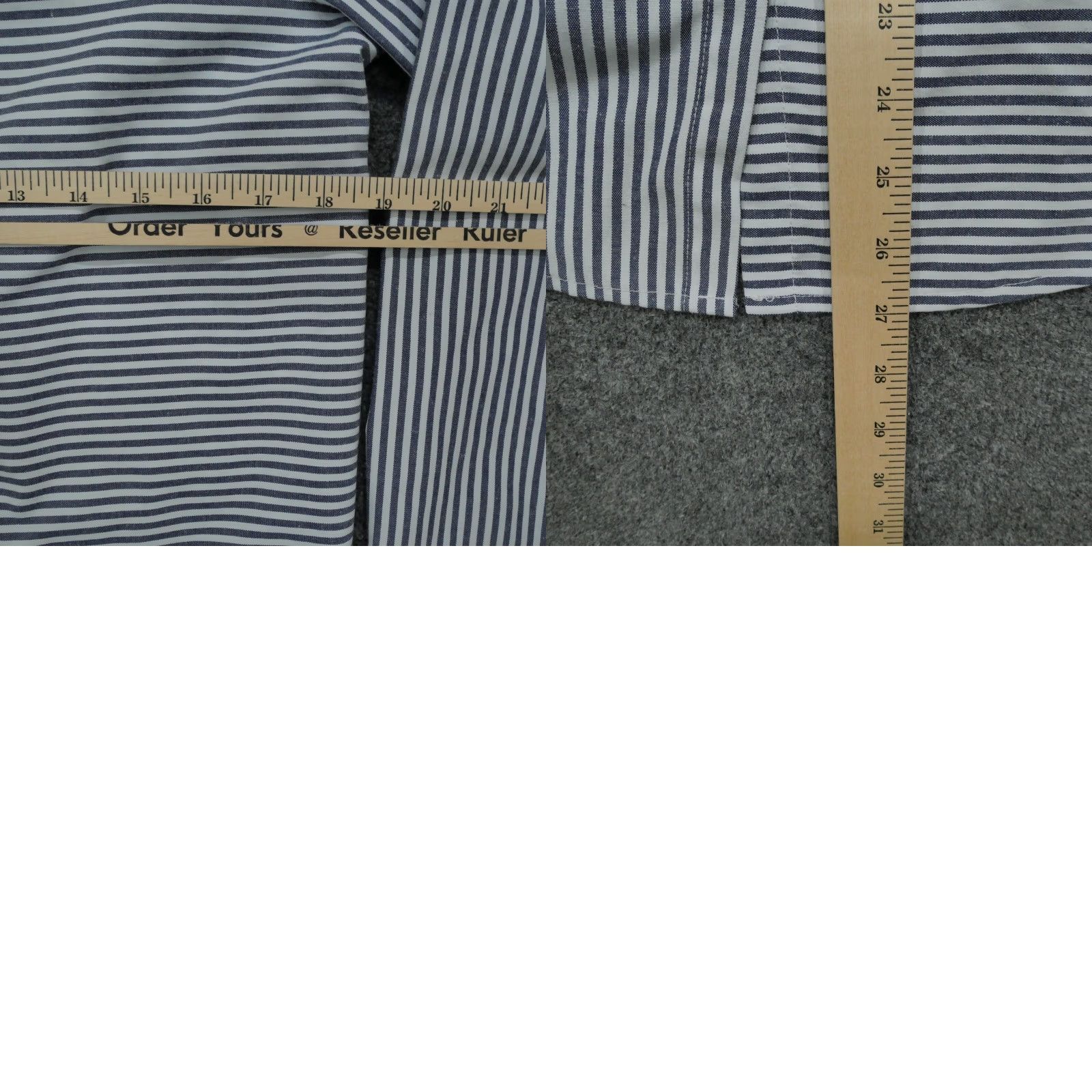 Vintage Rag Poets Shirt Women M Blue Striped Button-Up Long Sleeve Casual Shirt Size M / US 6-8 / IT 42-44 - 8 Thumbnail