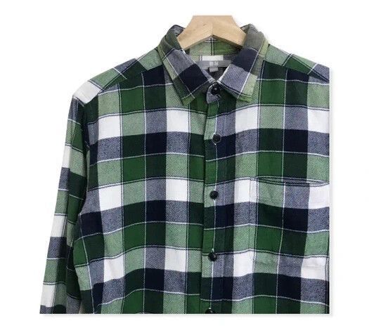 Flannel Japanese Brand Uniqlo Plaid Tartan Flannel Shirt Button Up Size US M / EU 48-50 / 2 - 3 Thumbnail