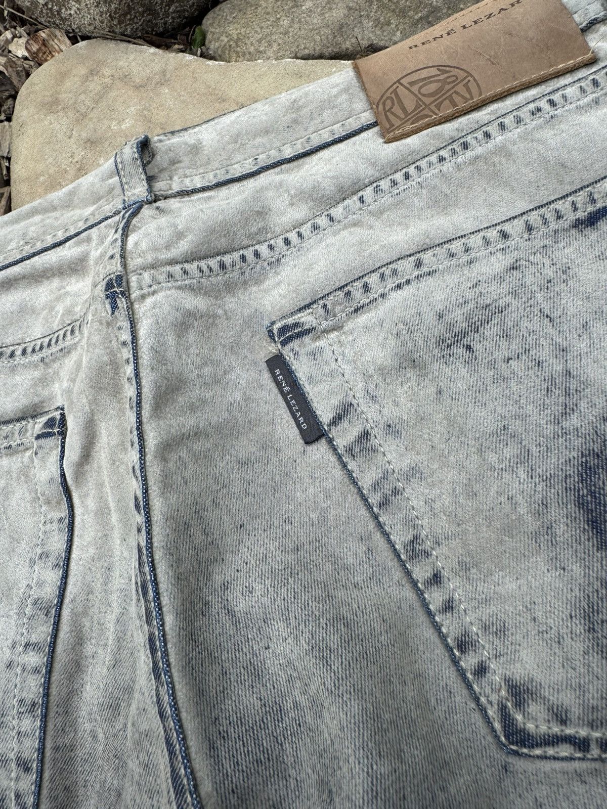 Vintage Vintage Rene Lezard Velour Y2k Distressed Pants Size US 36 / EU 52 - 4 Thumbnail