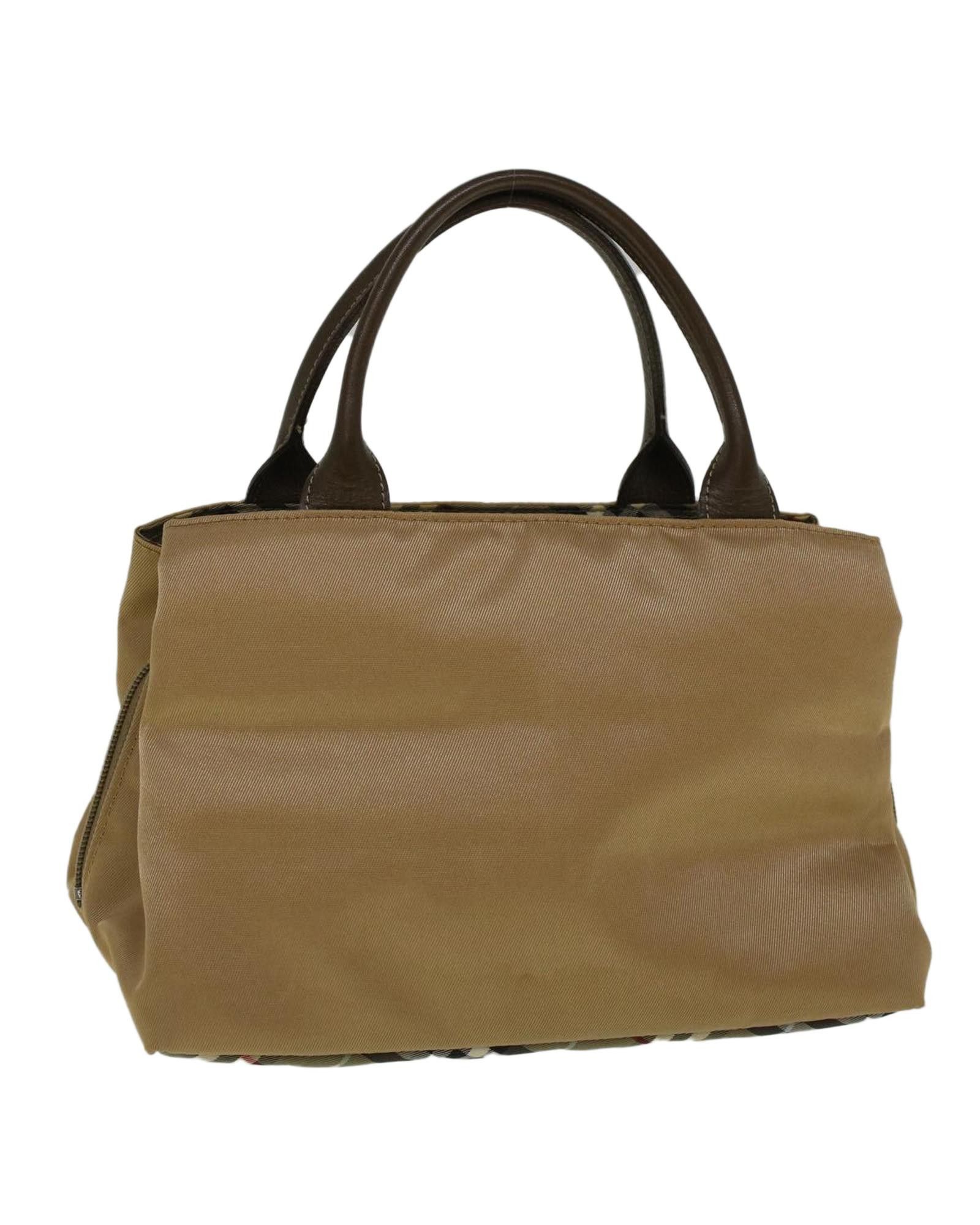 image of Beige Nylon Hand Bag By Burberry Blue Label, Women's