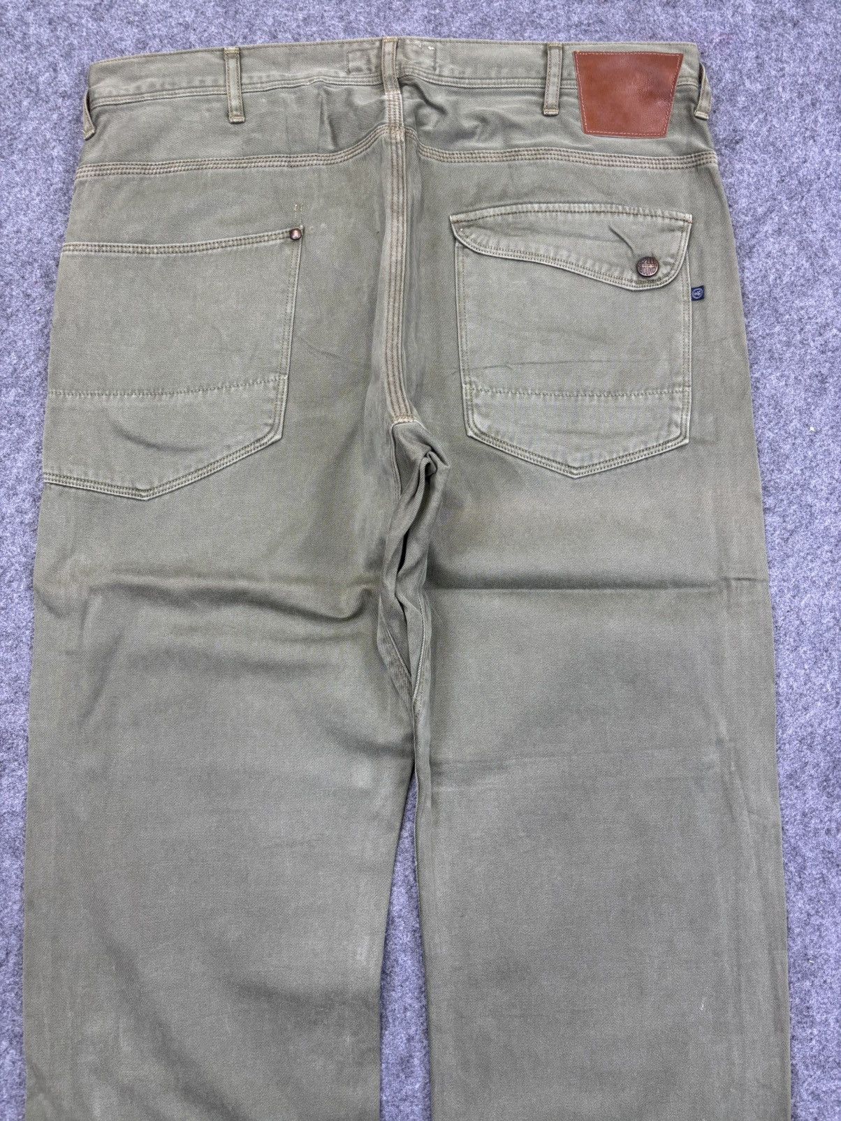 Japanese Brand 💥SPELLBOUND Japan Military Green Triple Stitch Pant F883 Size US 34 / EU 50 - 6 Thumbnail