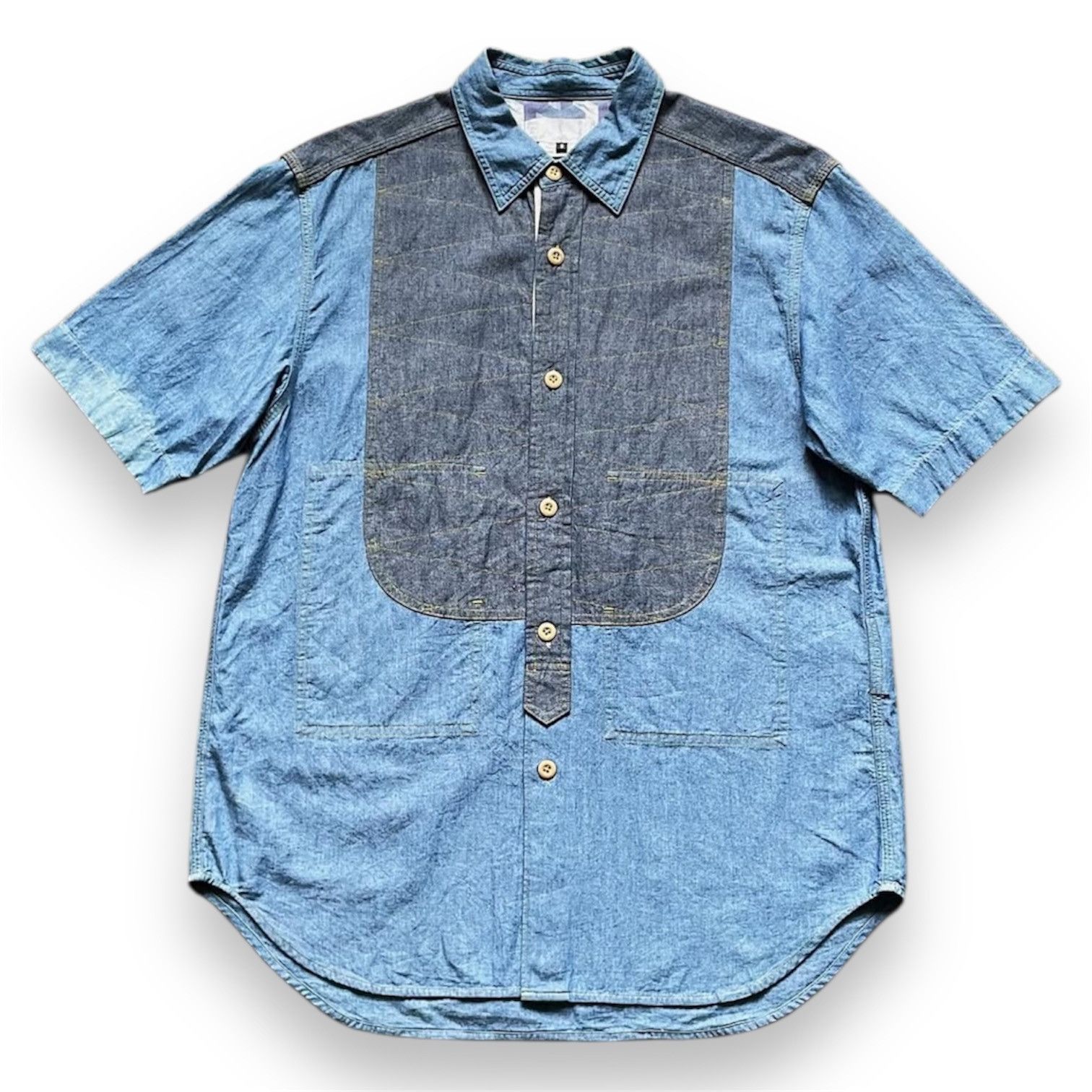 Comme des Garcons AD 2012 Ganryu x CDG Deconstruct Embroidery Denim Shirt Size US L / EU 52-54 / 3 - 1 Thumbnail