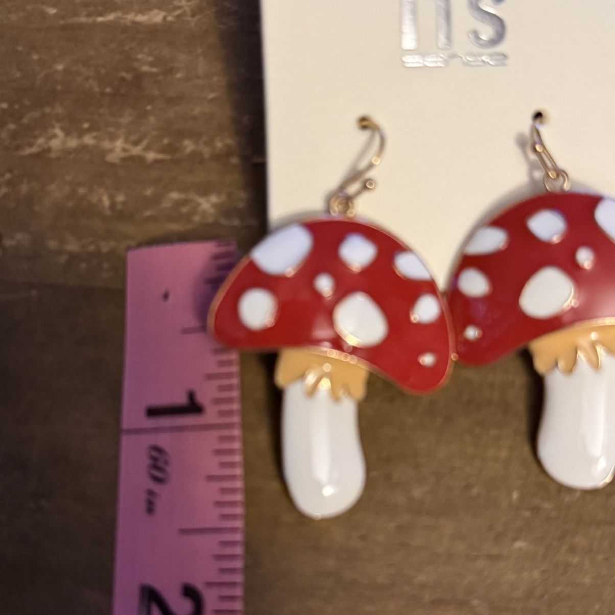 Other Red and white enamel mushroom dangle earrings Size ONE SIZE - 3 Thumbnail