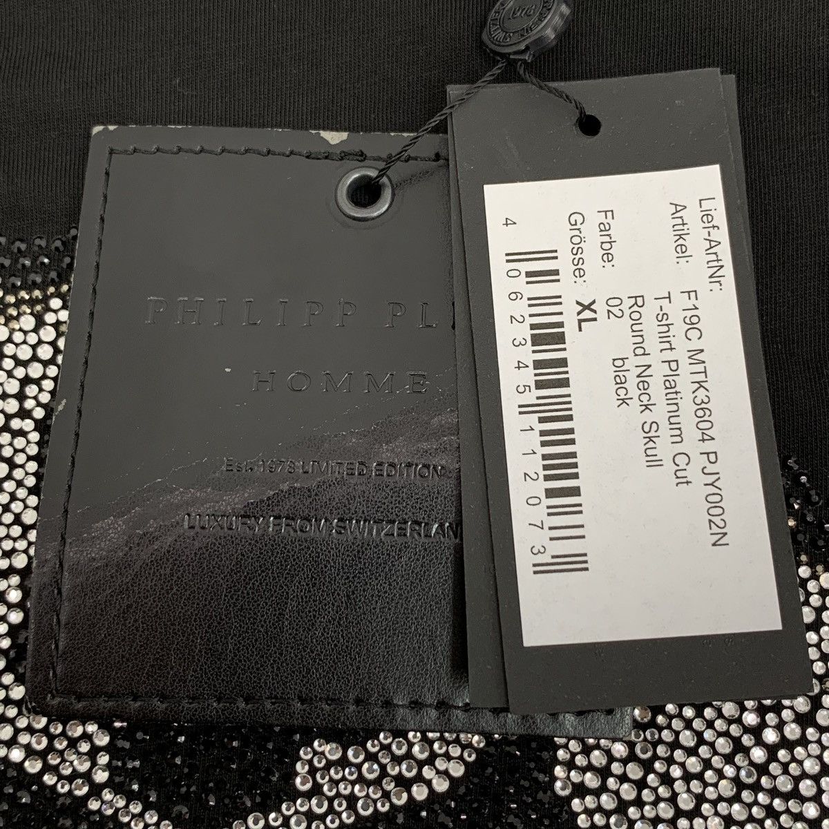 Philipp Plein Philipp Plein Black Cotton Crew Neck T-shirt K26WX Size US XL / EU 56 / 4 - 7 Thumbnail