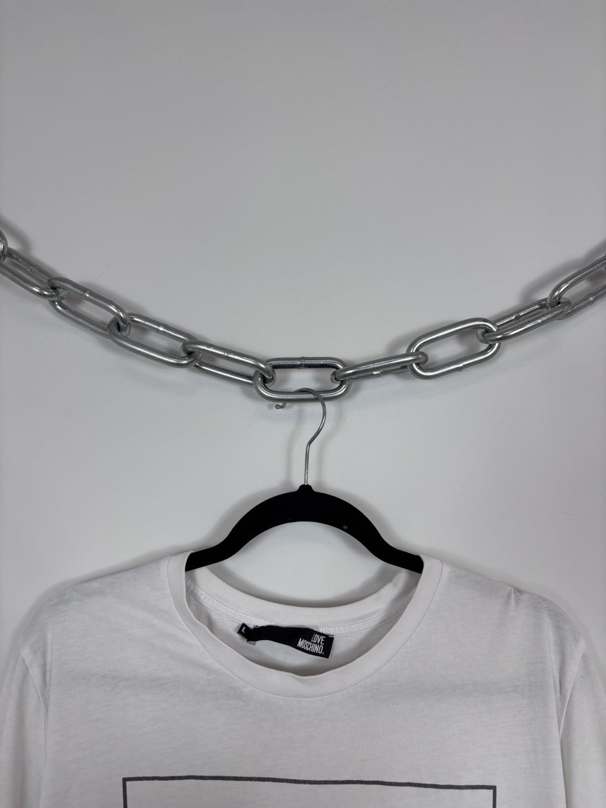 Moschino Love Moschino Men’s Big Logo White T-Shirt Tee Size US L / EU 52-54 / 3 - 3 Thumbnail