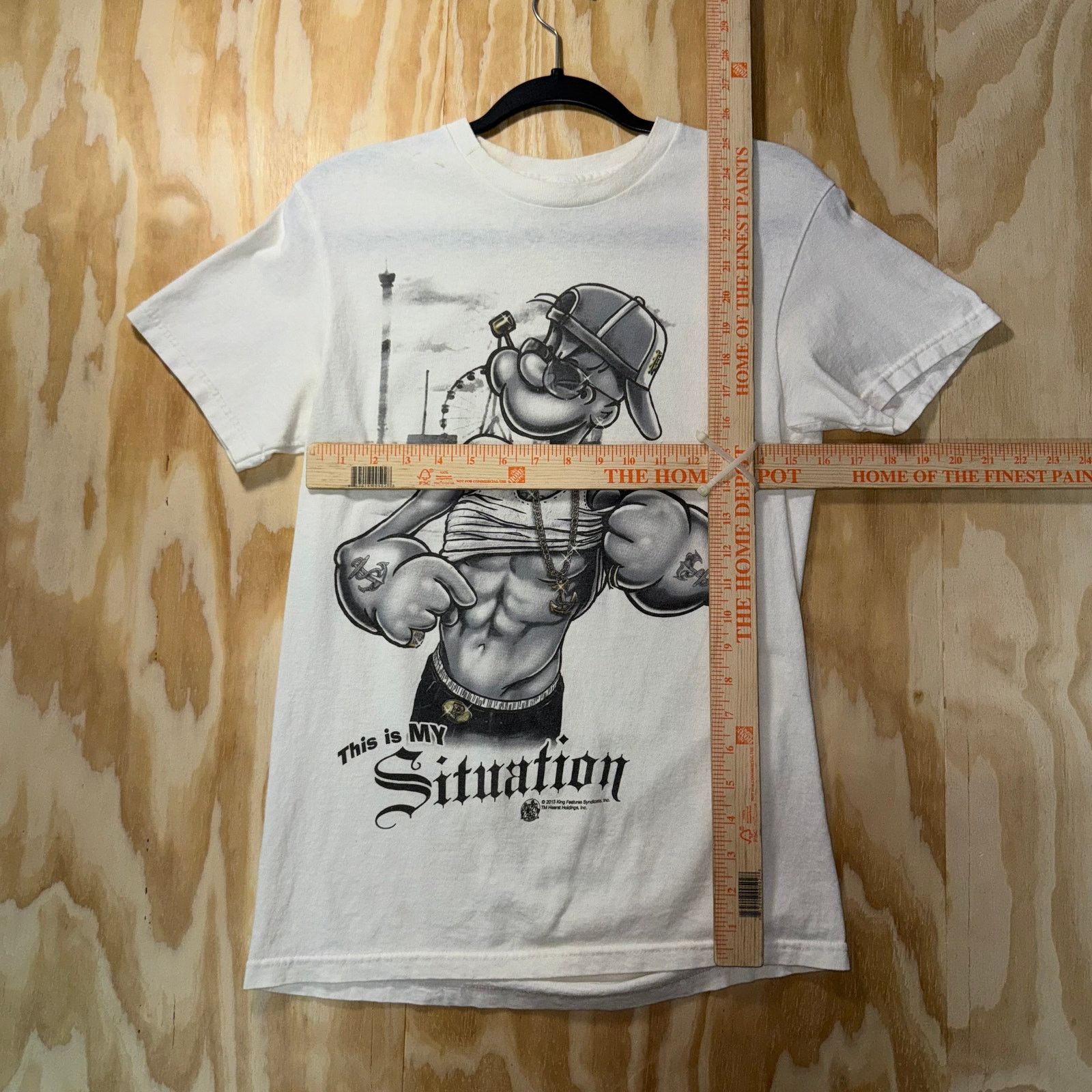 Vintage Vintage Y2K Popeye cartoon 2010s jersey shore parody t-shirt Size US S / EU 44-46 / 1 - 4 Thumbnail