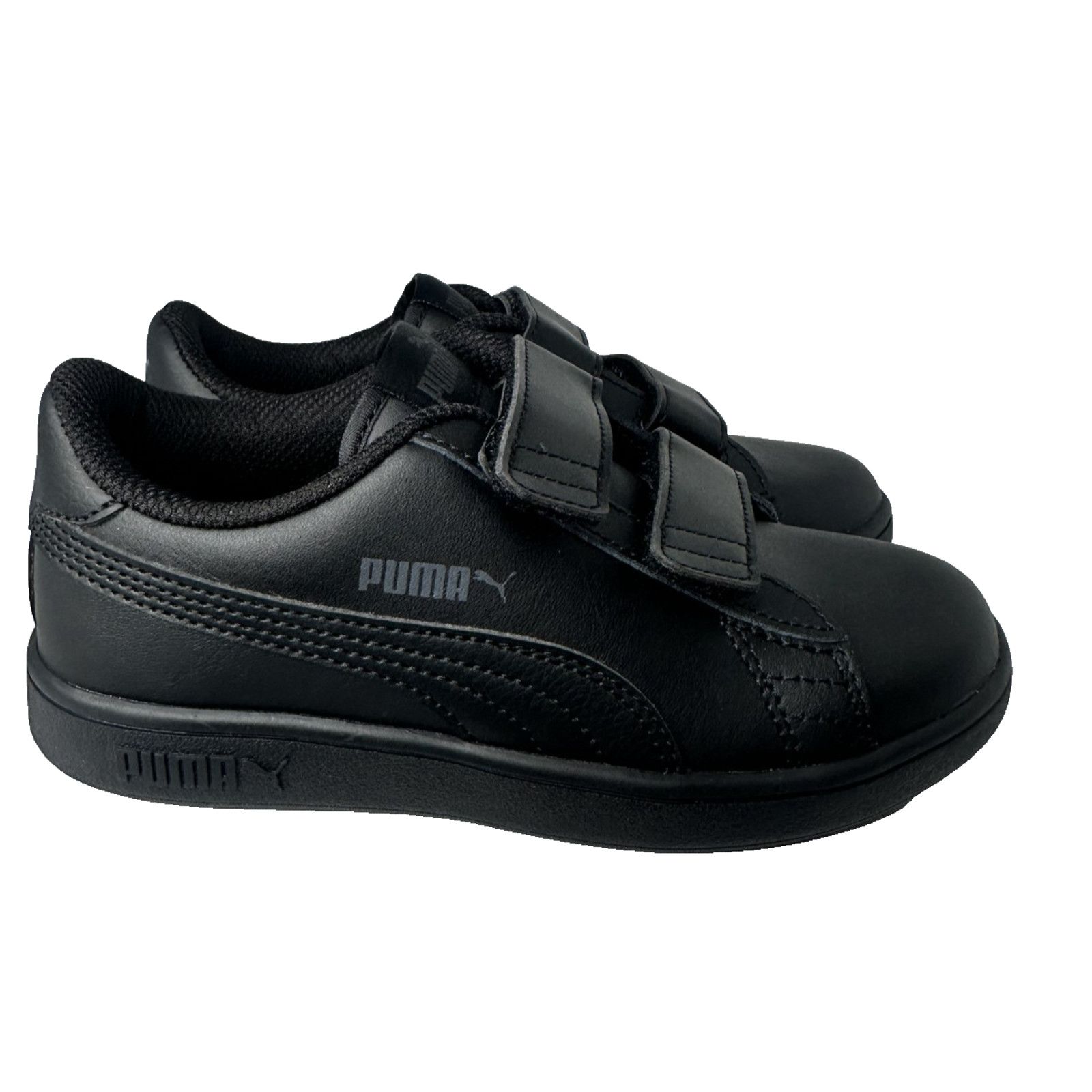 Puma PUMA Toddler kids Smash V2 L V PS Black Leather Sneakers Size US 4 / IT 34 - 2 Thumbnail