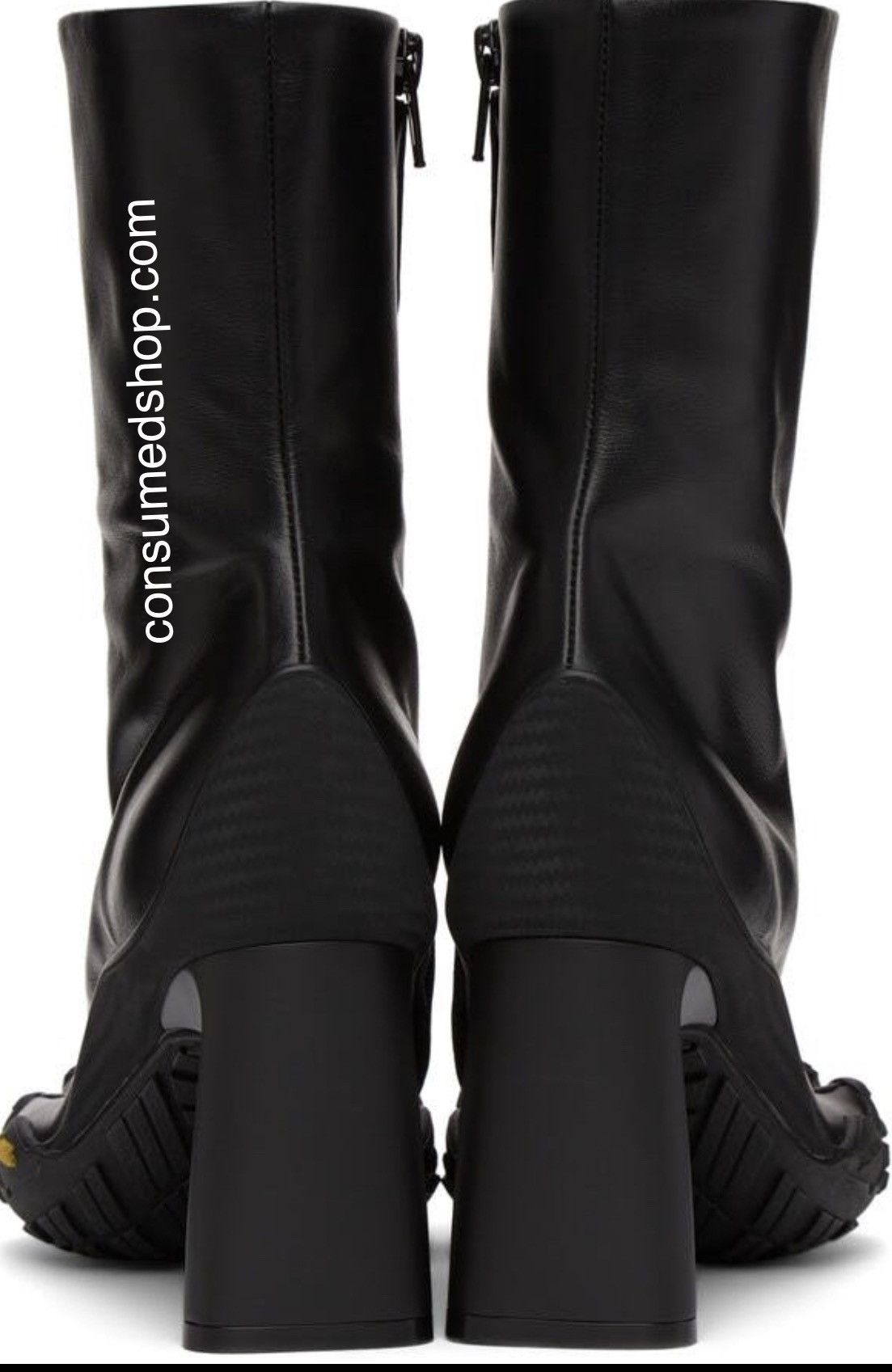 Leather Vibram Five Fingers Heeled Sock Boots