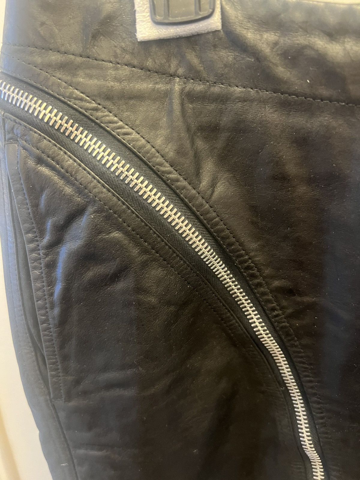 Rick Owens NWOT s/s15 $2210 “Faun” Leather Aircuts Size US 34 / EU 50 - 3 Thumbnail