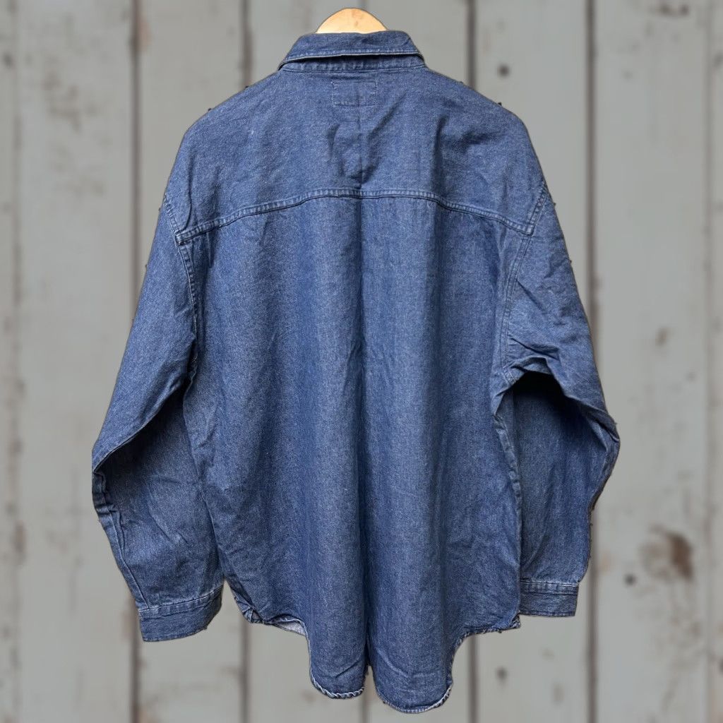 Levi's VTG Levi’s Button-Up Denim Shirt L/S Men XL Blue Pockets 80s 90s Western Vintage Tie-Dyed? Size US XL / EU 56 / 4 - 1 Thumbnail