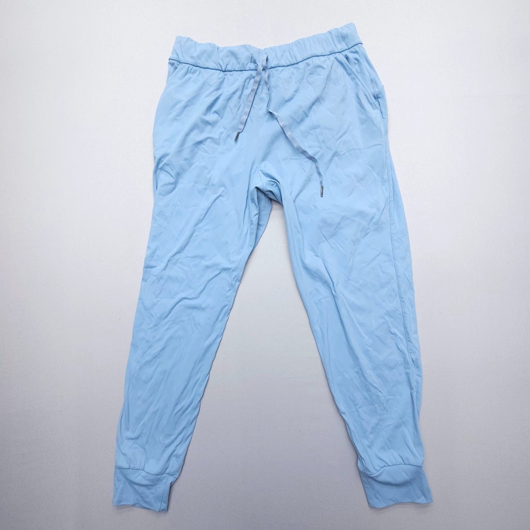 Vintage SAGE Jogger Pants Womens Medium Blue Light Stretch Activewear Travel Size 32" / US 10 / IT 46 - 2 Thumbnail