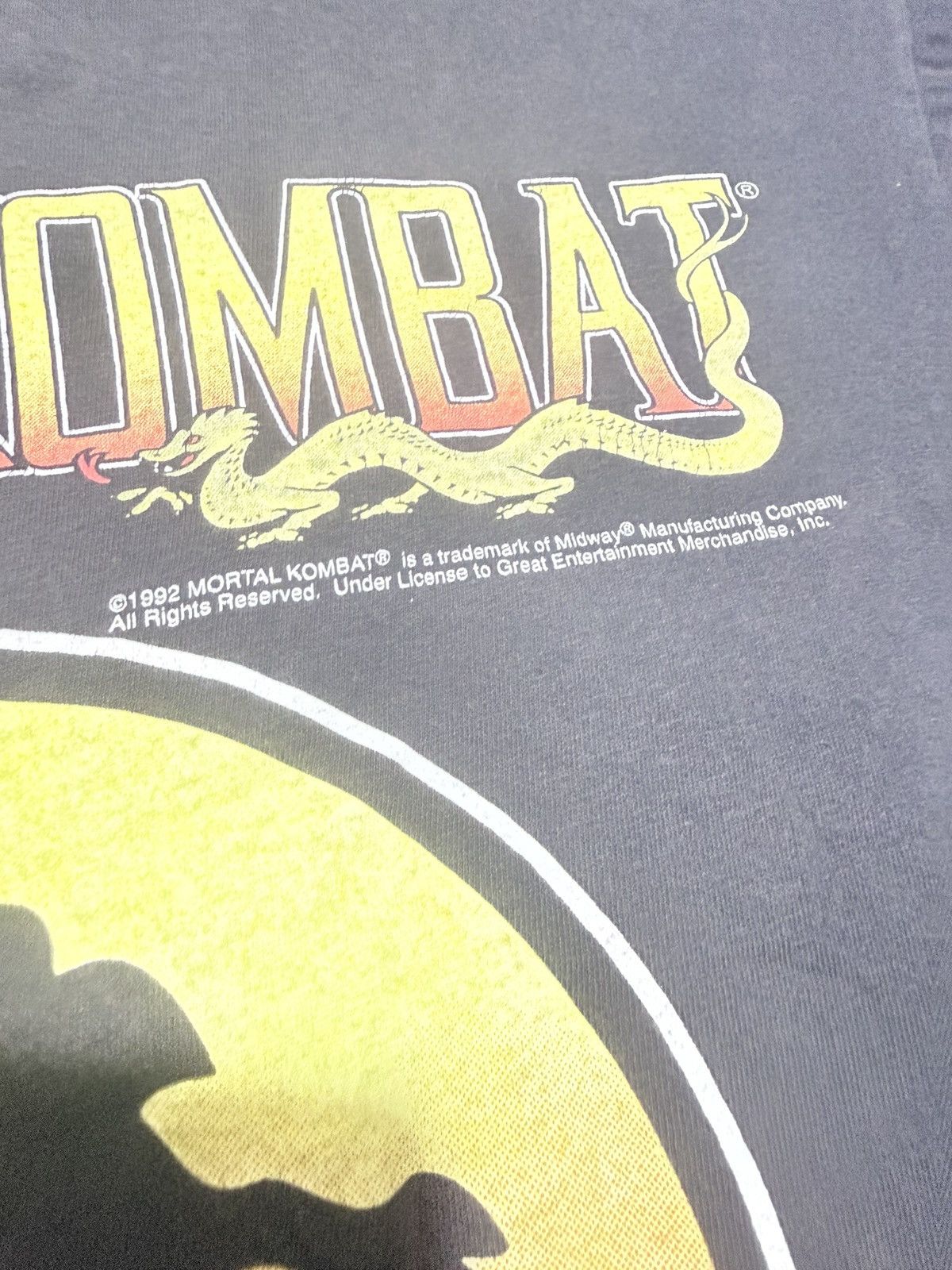 Vintage Vtg 90s Mortal Combat video game tee Size US L / EU 52-54 / 3 - 4 Thumbnail