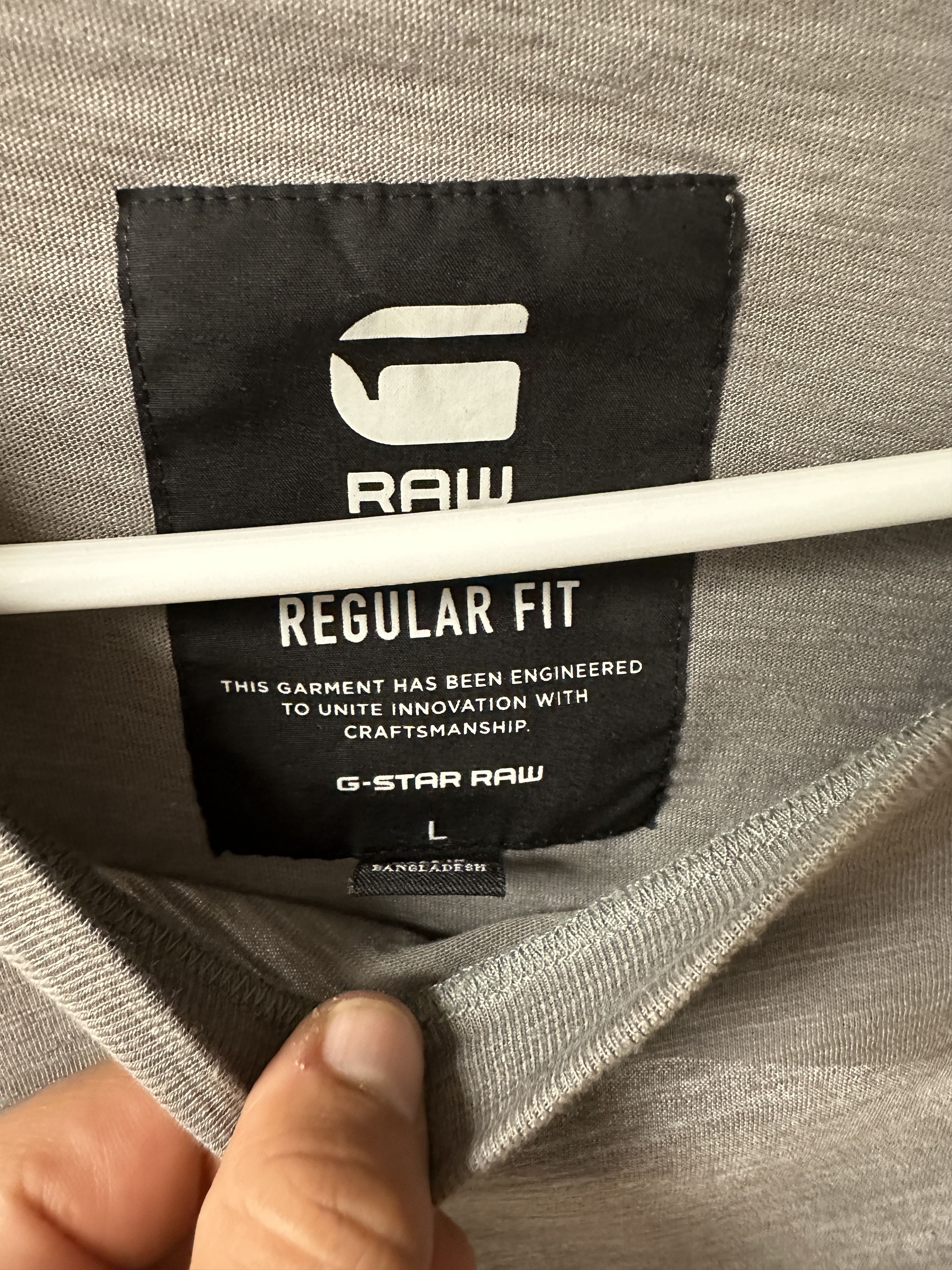 G-Star G.Star Raw Men's Light Gray T-Shirt Size L Size US L / EU 52-54 / 3 - 3 Thumbnail