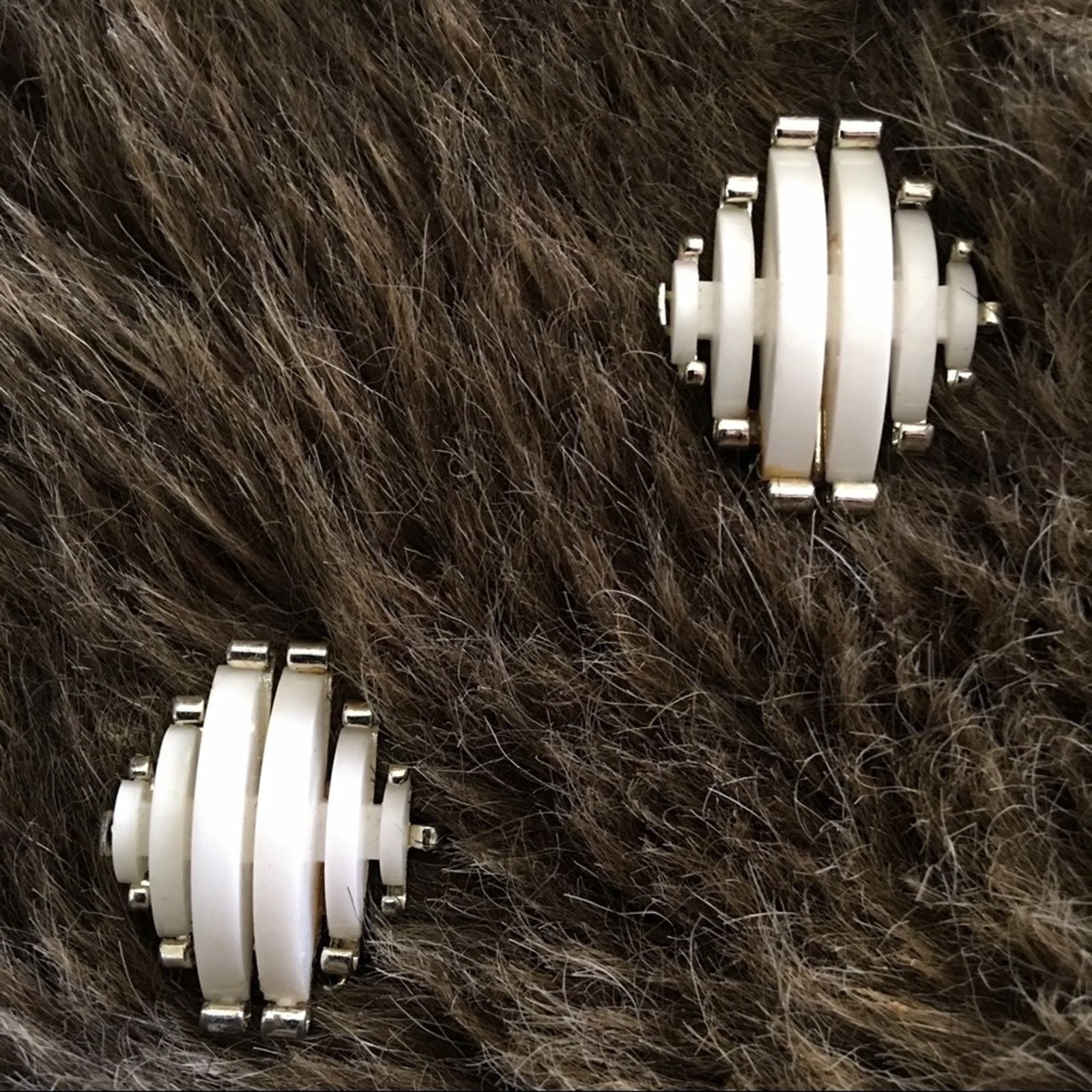 Vintage Vintage 70s waffle disc necklace and earring set Size ONE SIZE - 6 Thumbnail