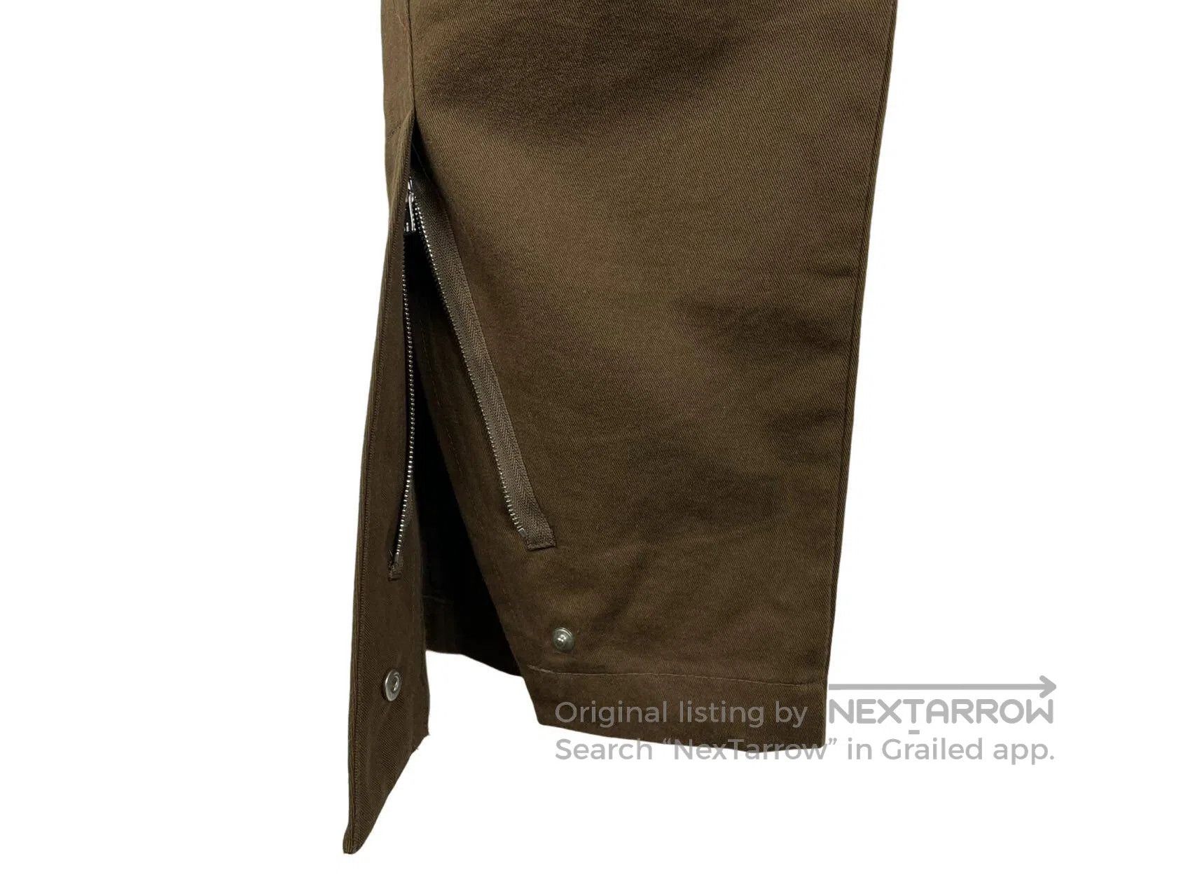 size? Side size S Brown Slant Front Trousers Size US 27 - 4 Thumbnail