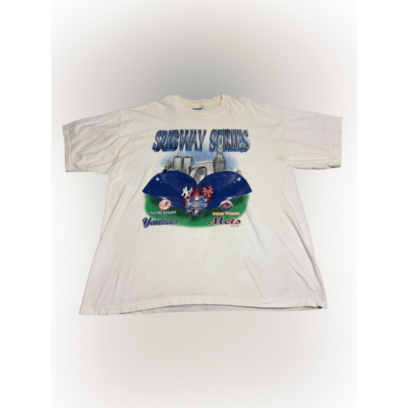 Gildan Vintage 2000 New York Yankees Mets Subway Series NYC Shirt Size US XL / EU 56 / 4 - 1 Thumbnail