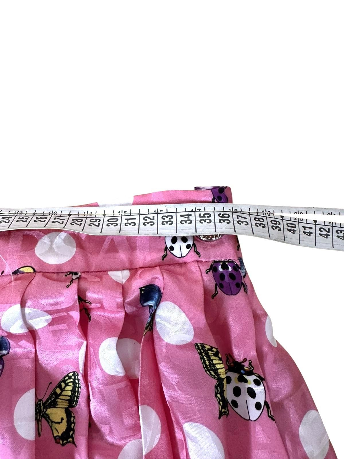 Versace Versace pink pleated midi skirt with butterflies Size 28" / US 6 / IT 42 - 10 Thumbnail