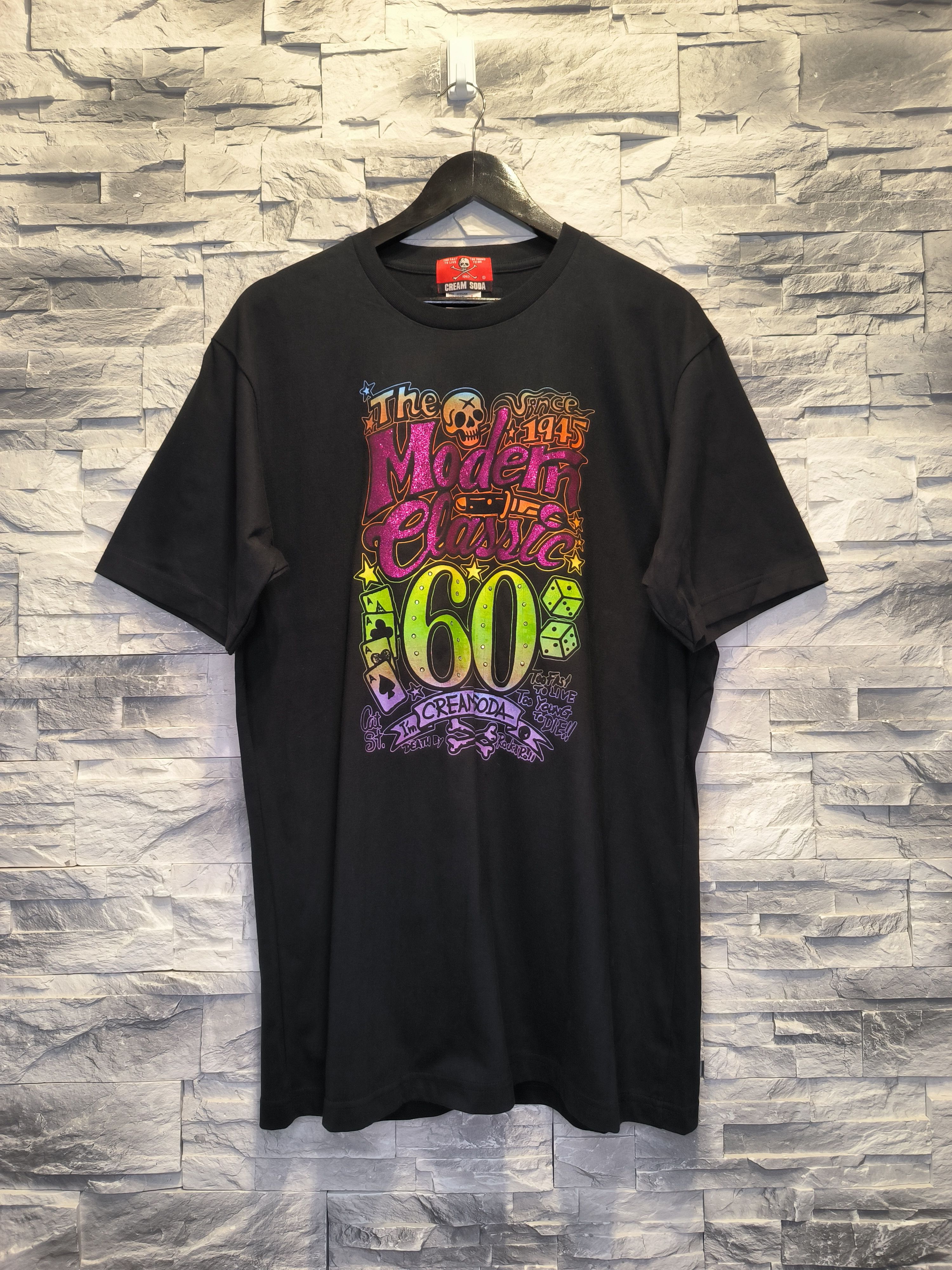 Japanese Brand Cream Soda T-Shirt Print Big Logo Modern Classic Tee Size US L / EU 52-54 / 3 - 1 Thumbnail