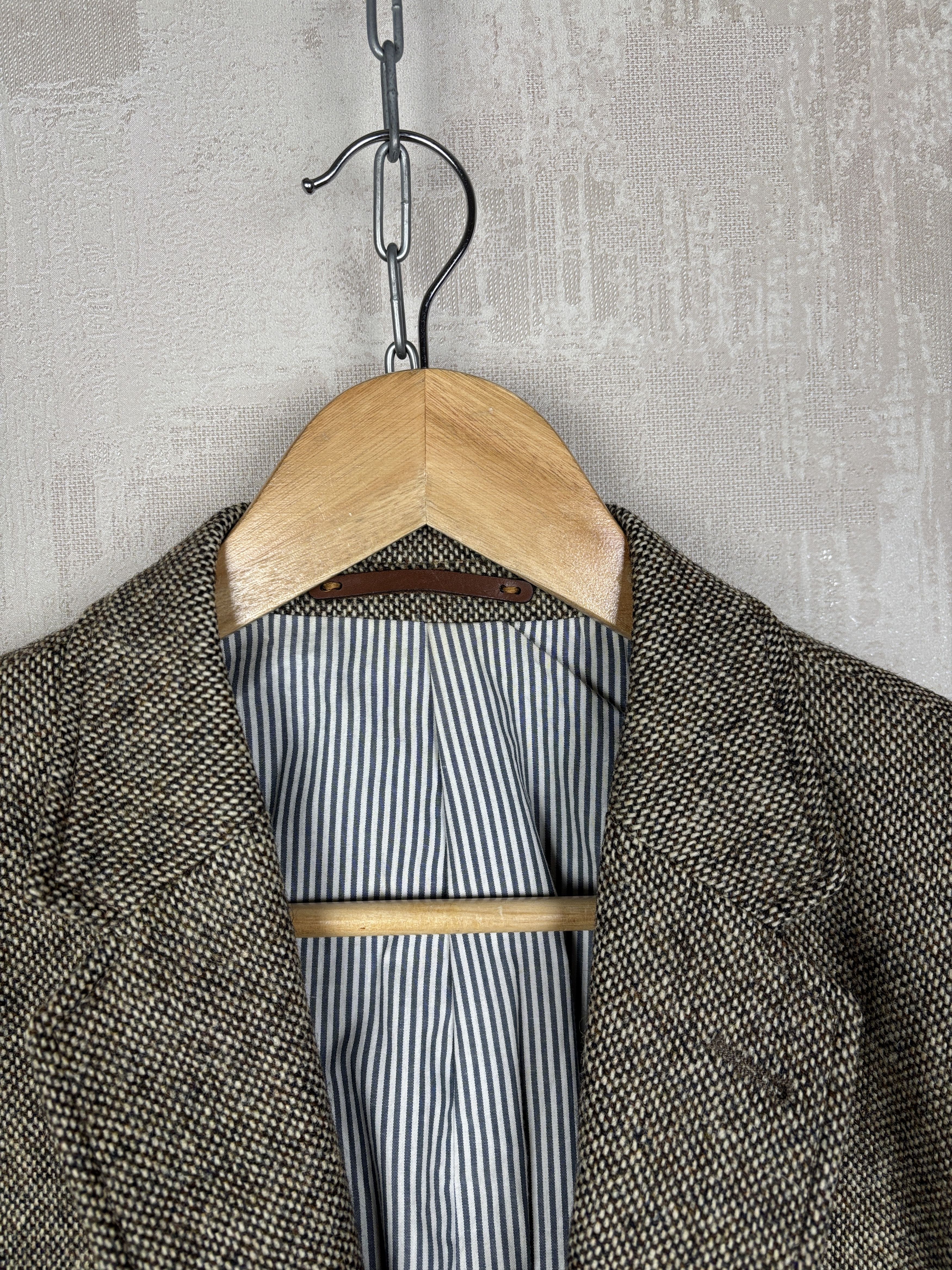 H&M H&M Moon Tweed Wool Blazer Brown Melange Elbow Pads Size 40R - 5 Thumbnail