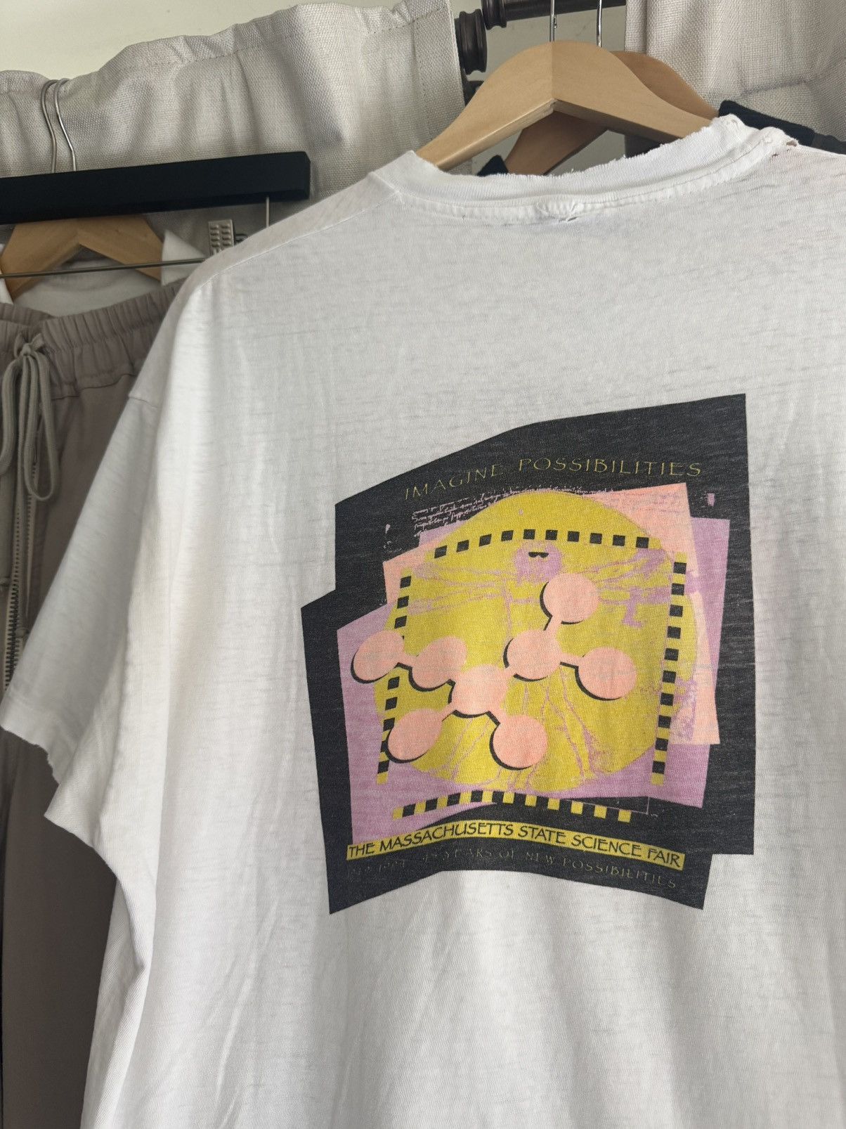 Vintage 1992 Single Stitch Vintage Explore Your Mind Graphic Art Tee Size US XL / EU 56 / 4 - 2 Thumbnail