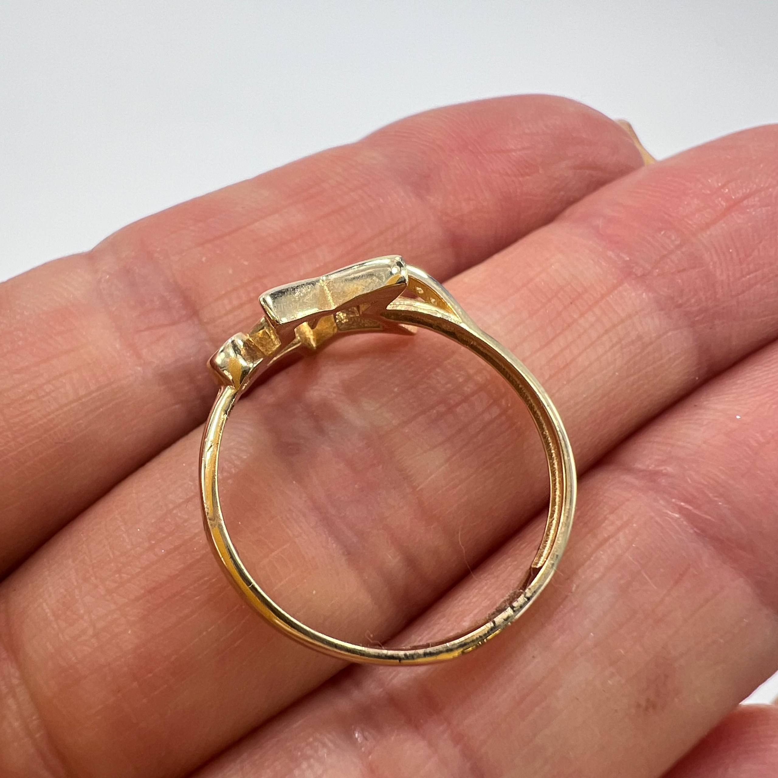 Other New 14K Solid Gold Ring Star Design Italy 2.4g Size 8 Size ONE SIZE - 4 Thumbnail