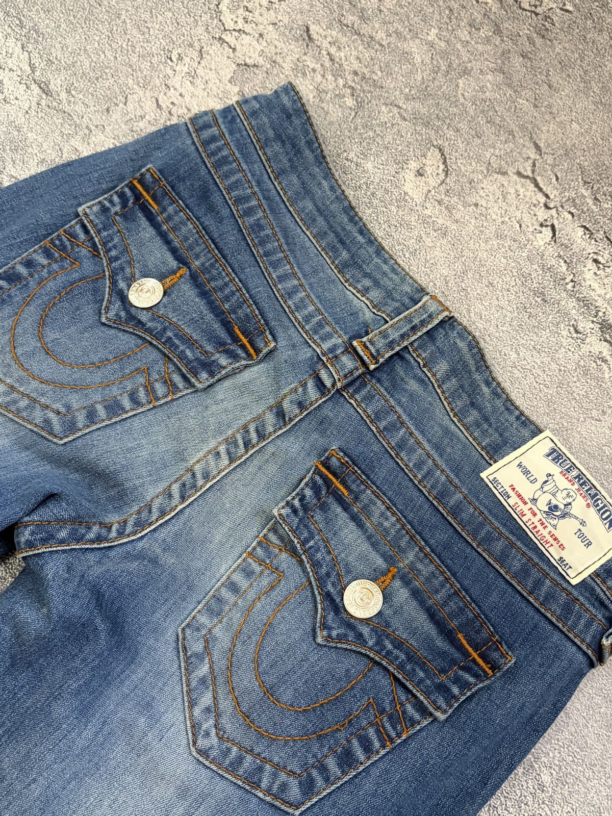 True Religion True Religion Women's Slim Straight Distressed Jeans Blue 28 Size 28" / US 6 / IT 42 - 5 Thumbnail
