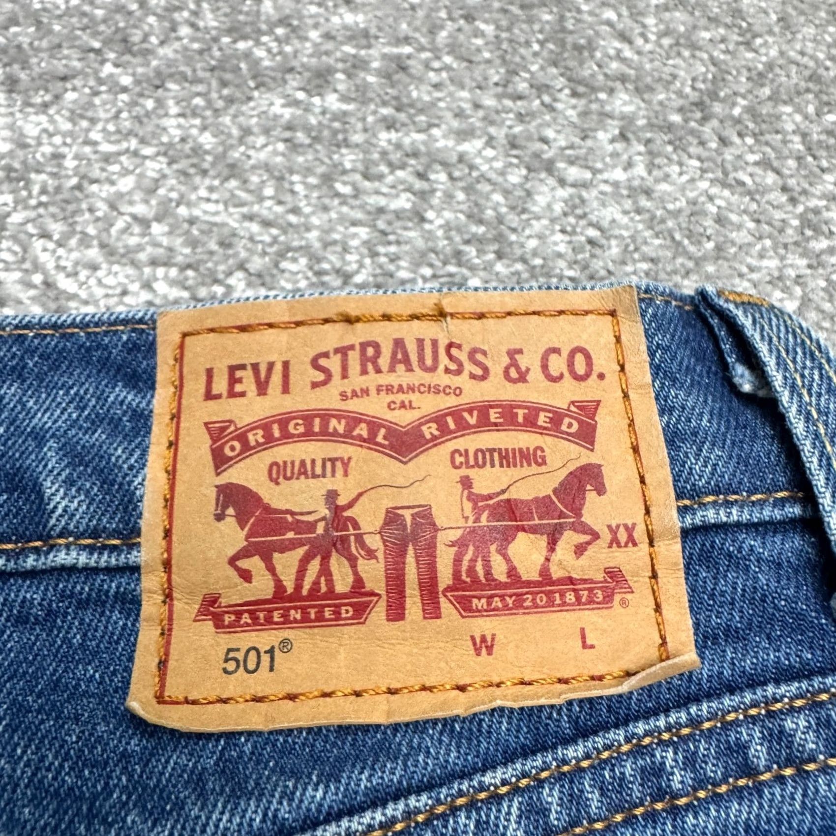 Levi's Levi's 501 Jeans Womens Regular Straight Denim Blue High Rise 28x26 Vintage No Size 42" / US 20 - 7 Thumbnail