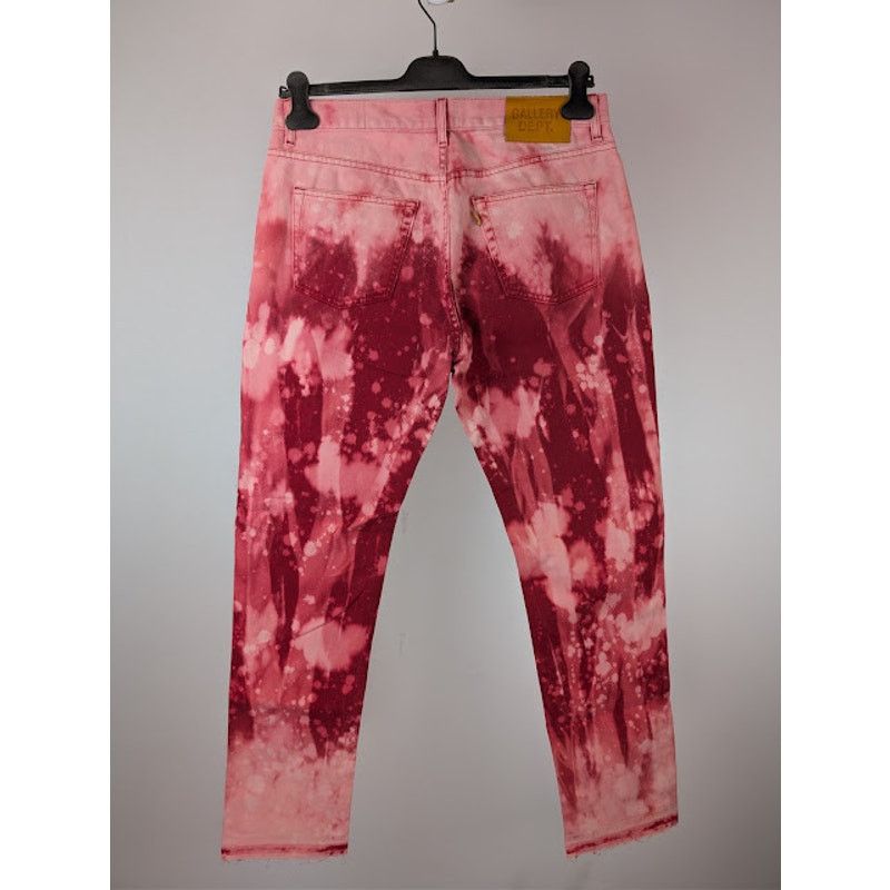 Gallery Dept. o1rshd1 Biscayne Tie-Dye Slim Fit Denim Jeans in Red Size US 32 / EU 48 - 17 Thumbnail