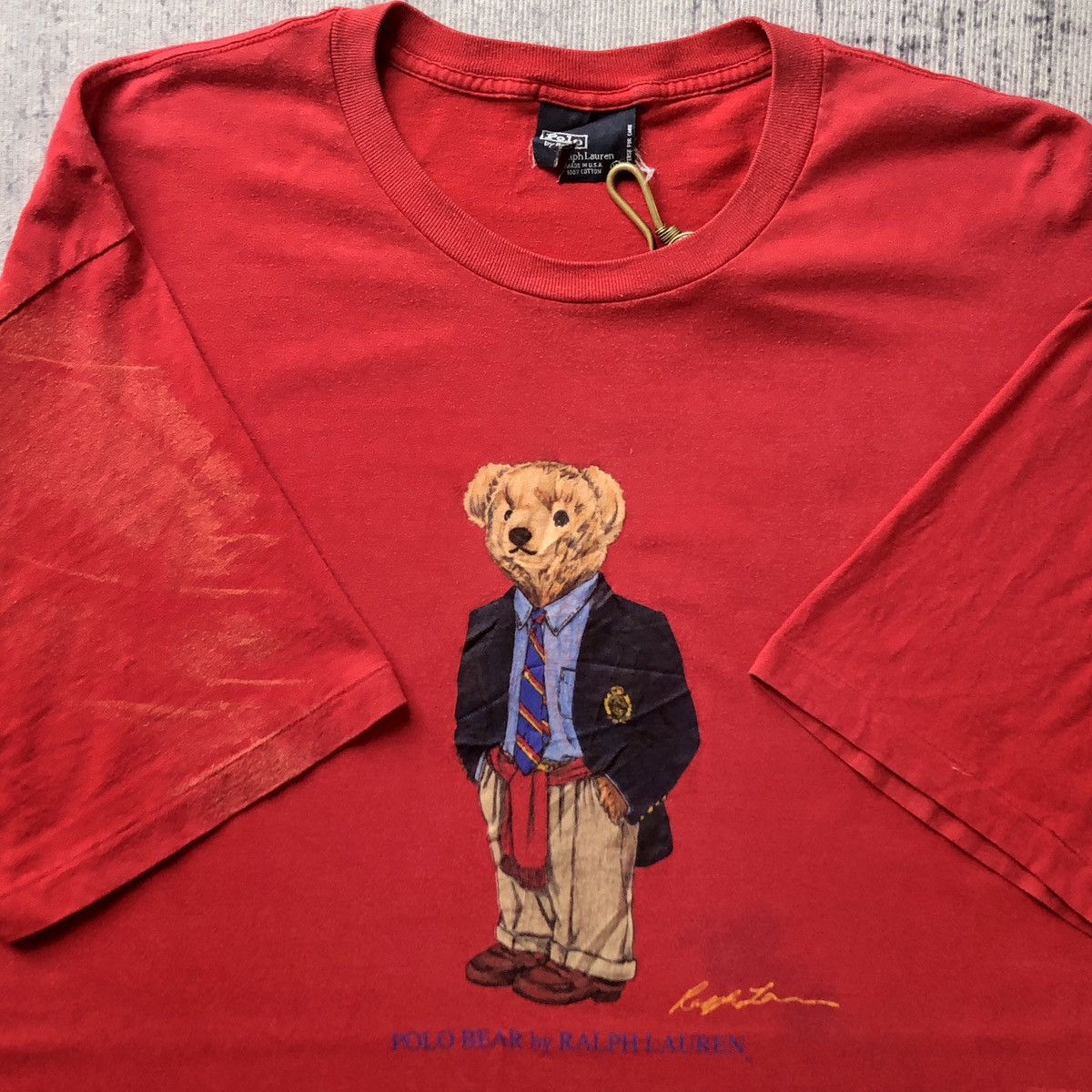 Polo Ralph Lauren Vintage 90s Polo Bear Ralph Lauren T-shirt Size US XL / EU 56 / 4 - 6 Thumbnail