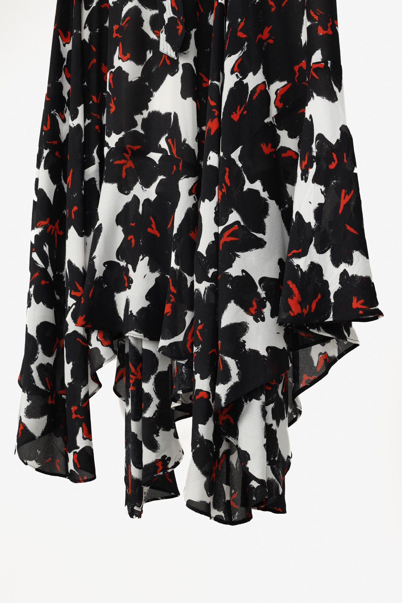 A.L.C. A.L.C. Bias Black Floral Silk Skirt Size 30" / US 8 / IT 44 - 6 Thumbnail